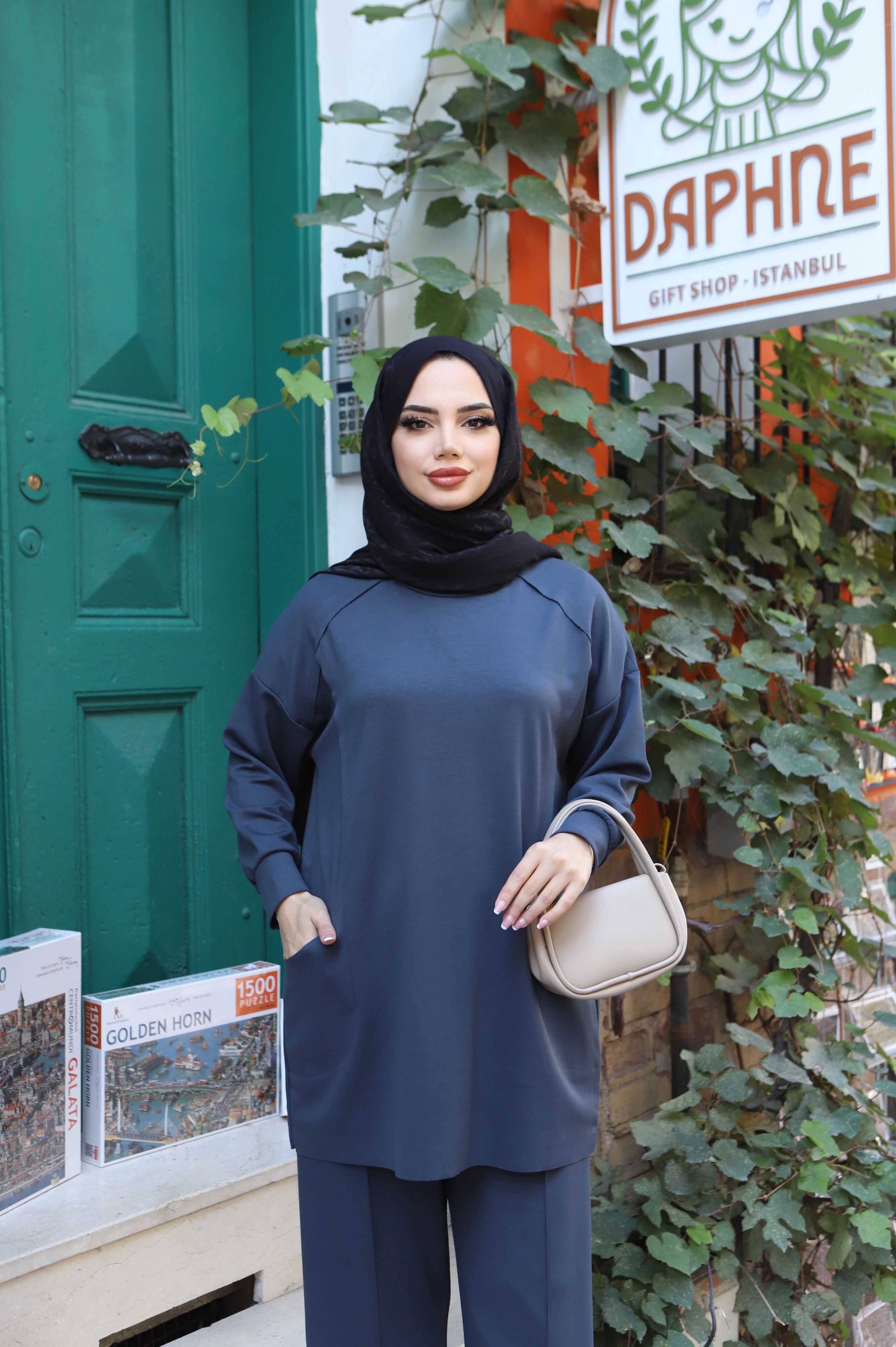 Yanları Cepli Fermuarlı Modal Takım