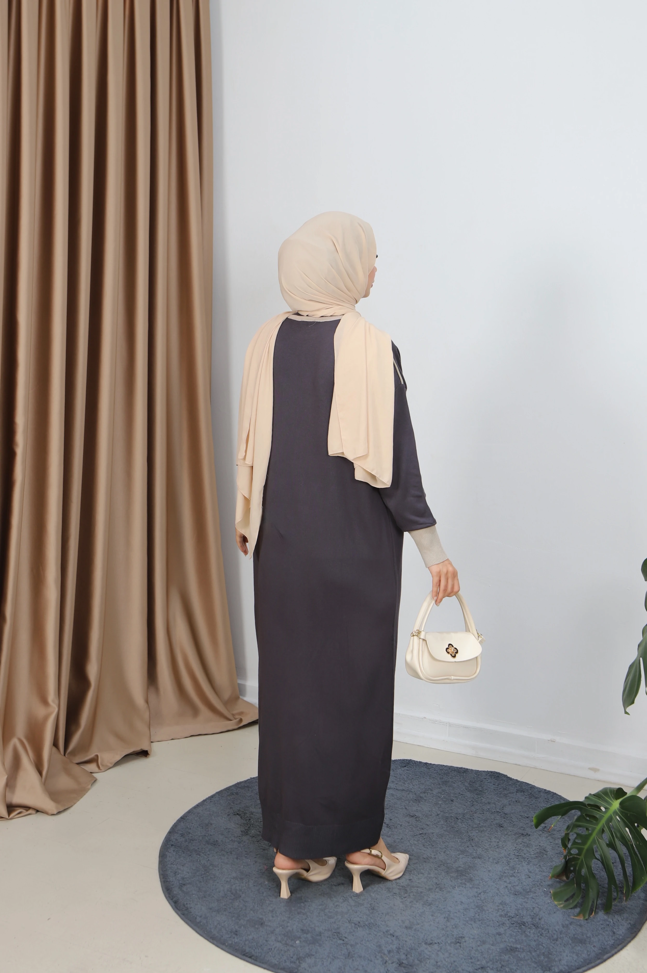 Çift Renk Merserize Elbise