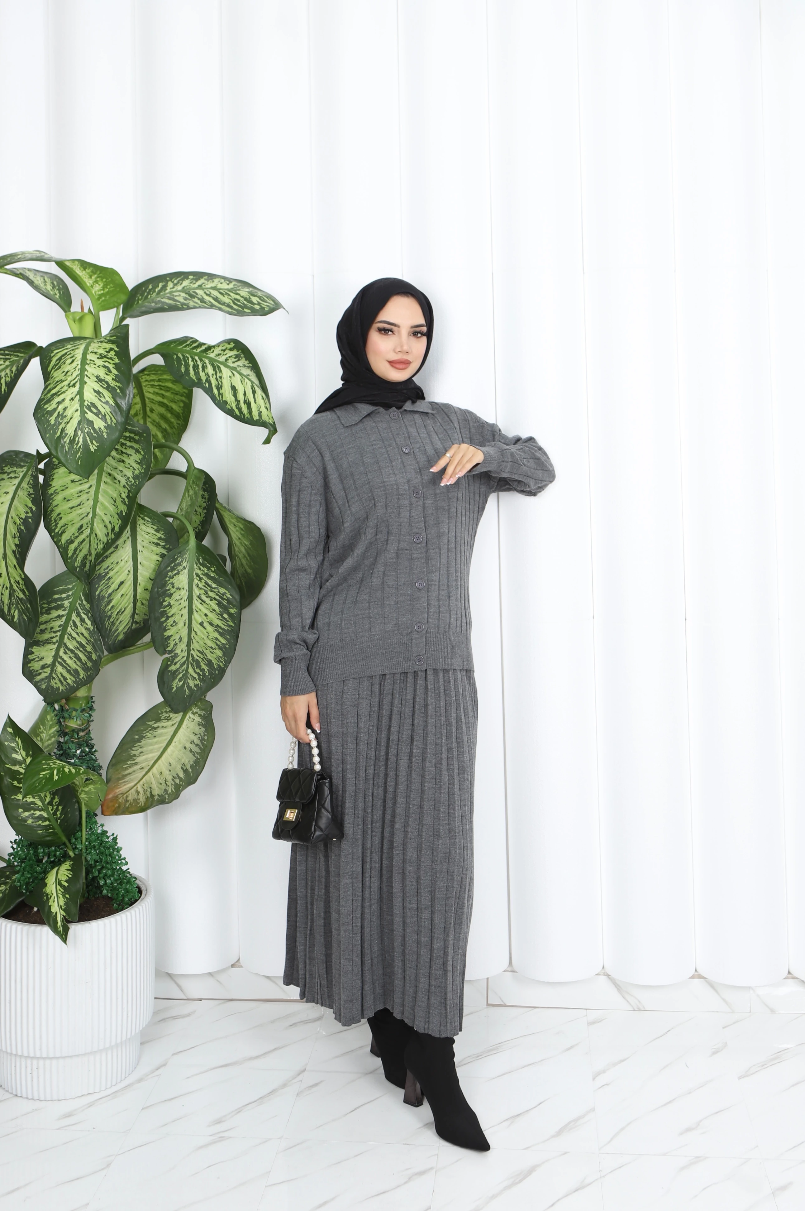 PİLİSE ETEKLİ CEKETLİ TAKIM