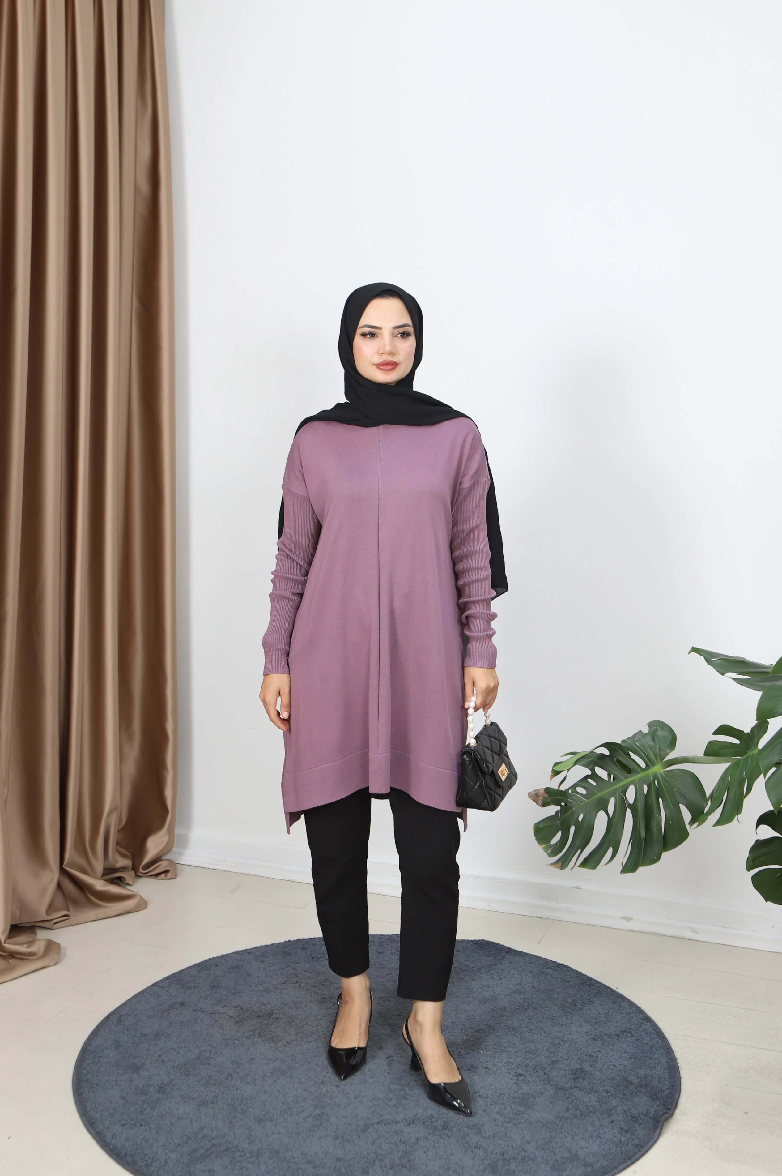 Kolları Fitilli Merserize Tunik