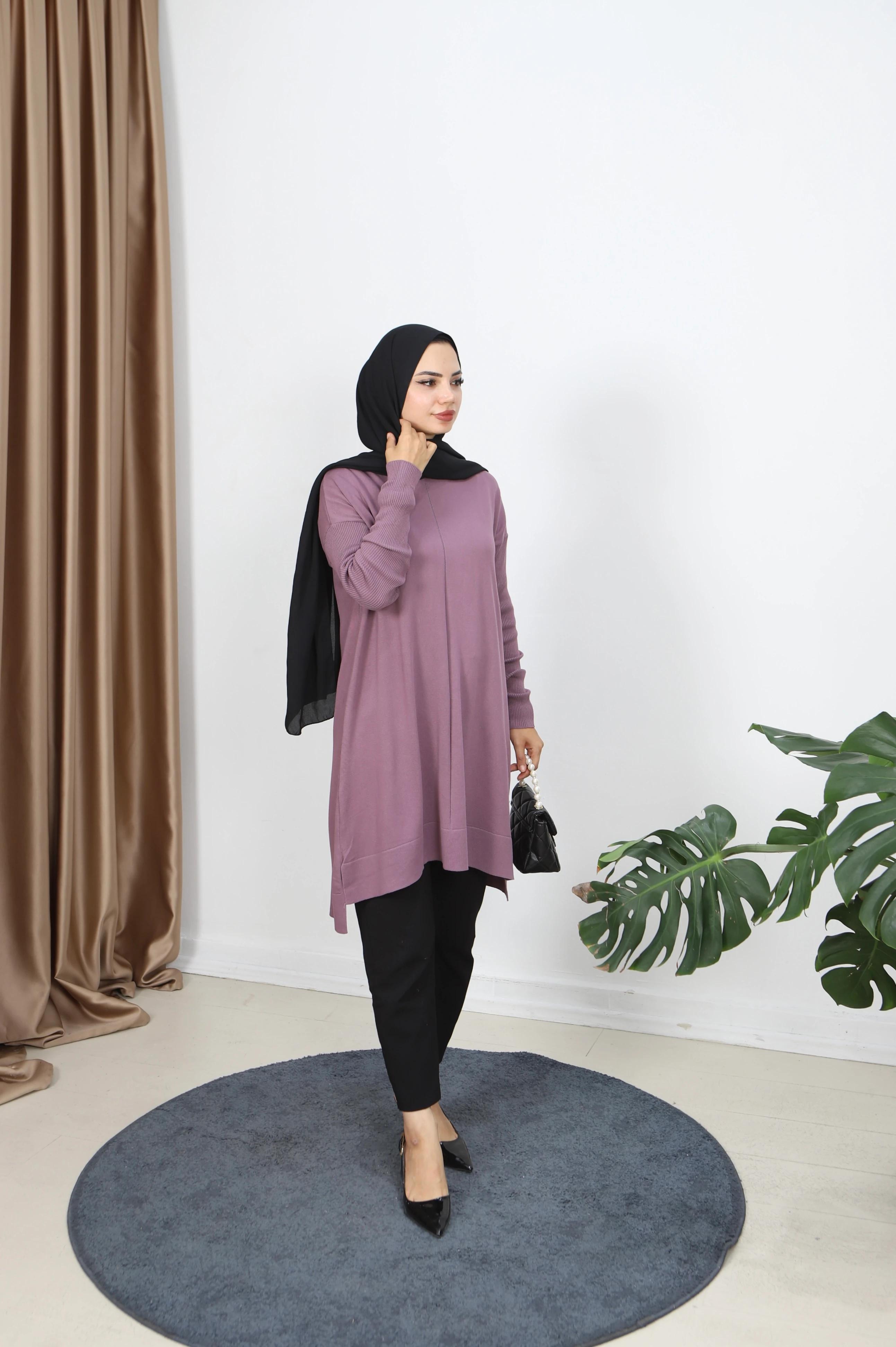 Kolları Fitilli Merserize Tunik