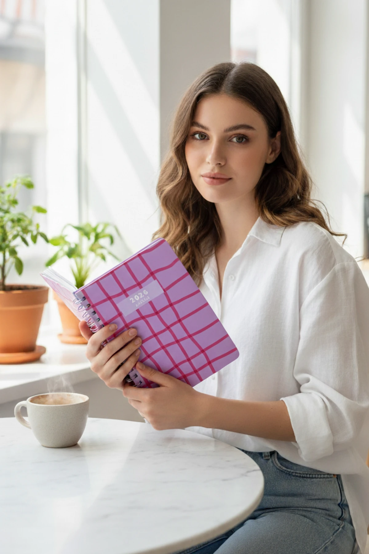 2026 Haftalık Ajandası - El Yapımı, 2 Sayfa Stickerlı - Pinko