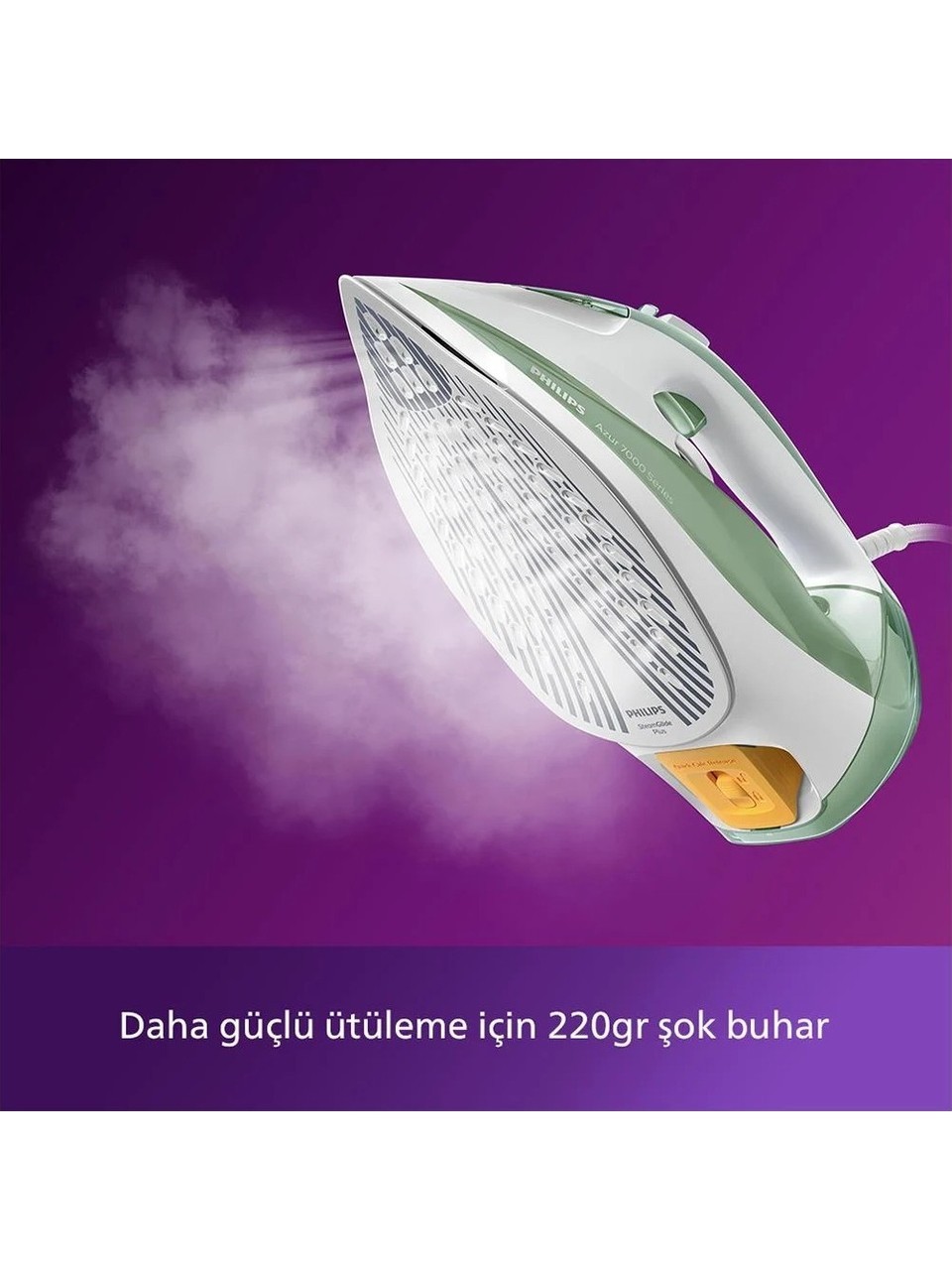Philips 7000 Series Azur Buharlı Ütü DST7012/70 - 2600W Güç, 220g Buhar, Damlama Önleme Sistemi, SteamGlide Plus Taban, 300ml Su Haznesi