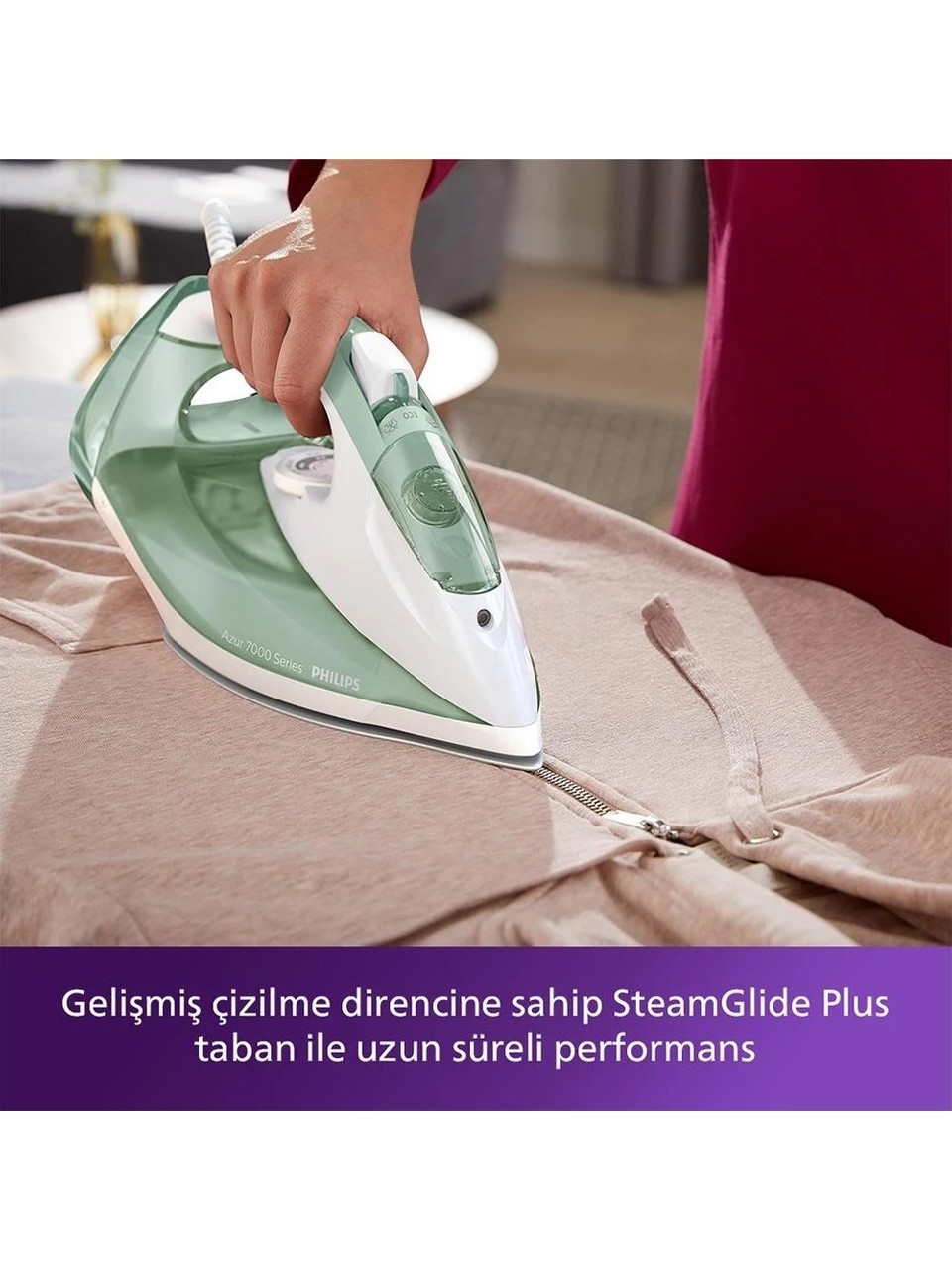 Philips 7000 Series Azur Buharlı Ütü DST7012/70 - 2600W Güç, 220g Buhar, Damlama Önleme Sistemi, SteamGlide Plus Taban, 300ml Su Haznesi