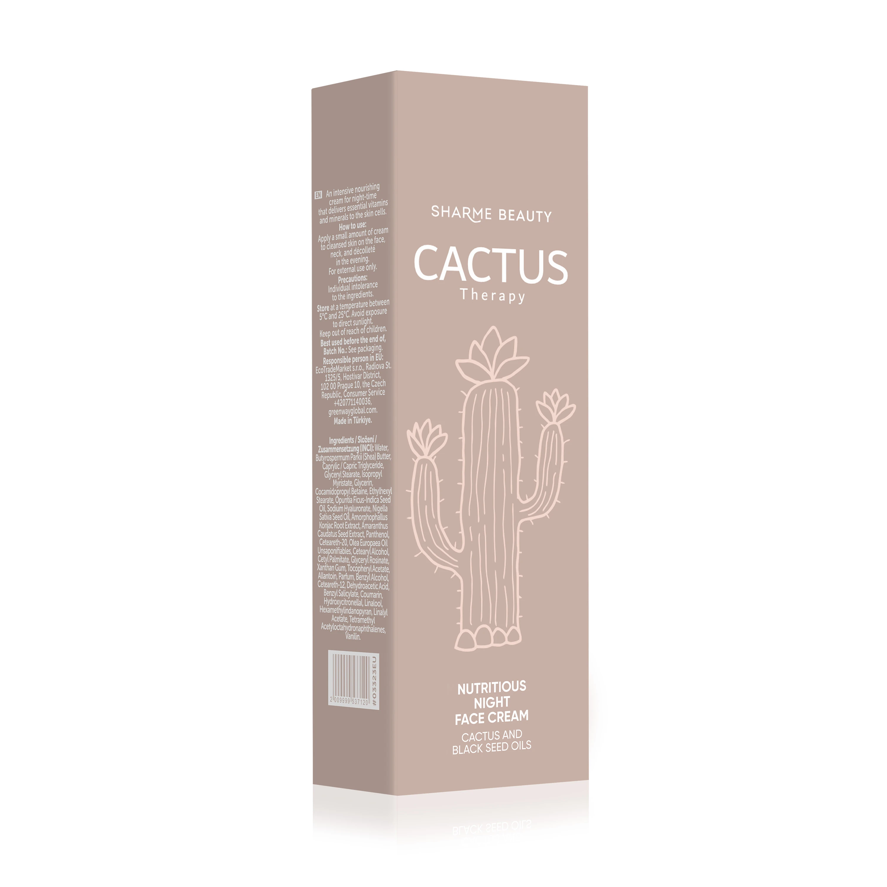 GREENWAY 03323EU Besleyici Gece Kremi CACTUS Therapy, 50 ml