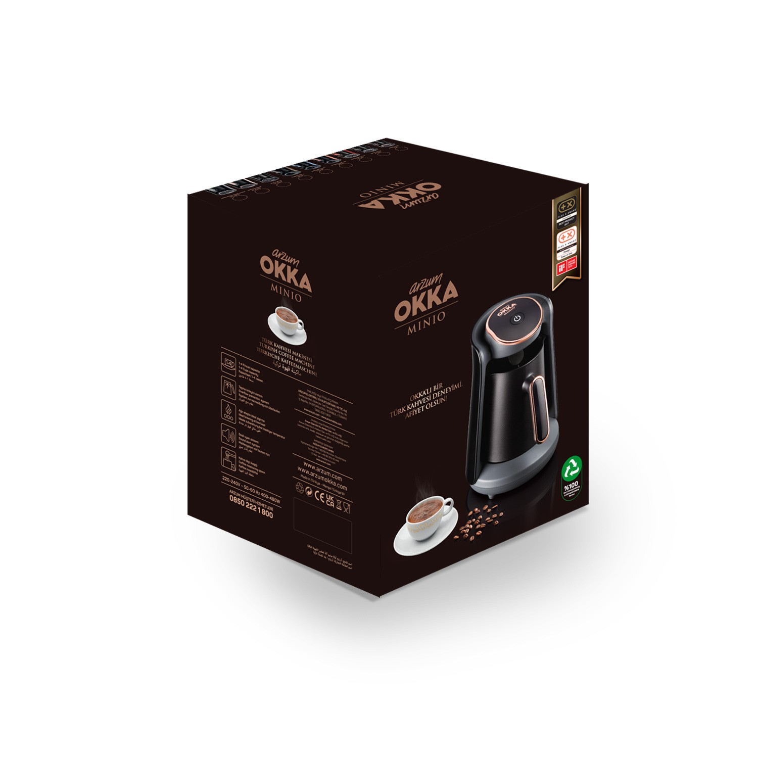 ARZUM OKKA Minio Türk Kahvesi Makinesi - Bakır - OK004