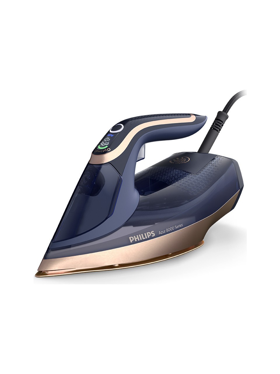 Philips 8000 Serisi Azur Buharlı Ütü, DST8050/20, 3000W, 260g Turbo Şok Buhar, 85g/dk Sürekli Buhar, Sıfır Yanık Riski, 50ml'lik Su Haznesi, OptimalTEMP Teknolojisi, SteamGlide Elite Taban, 