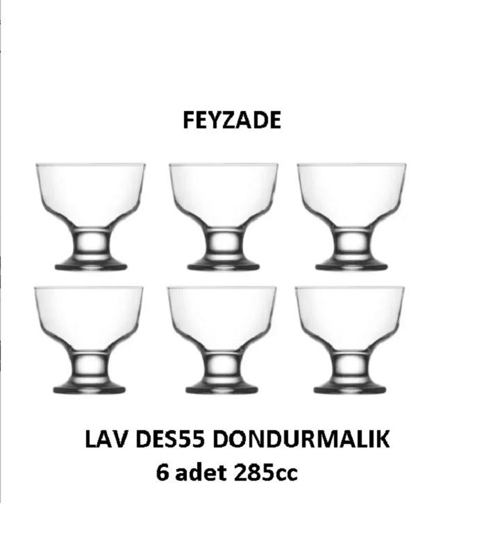 LAV Tatlı ve Dondurma Kasesi Seti 6 ADET 285cc (DES55)