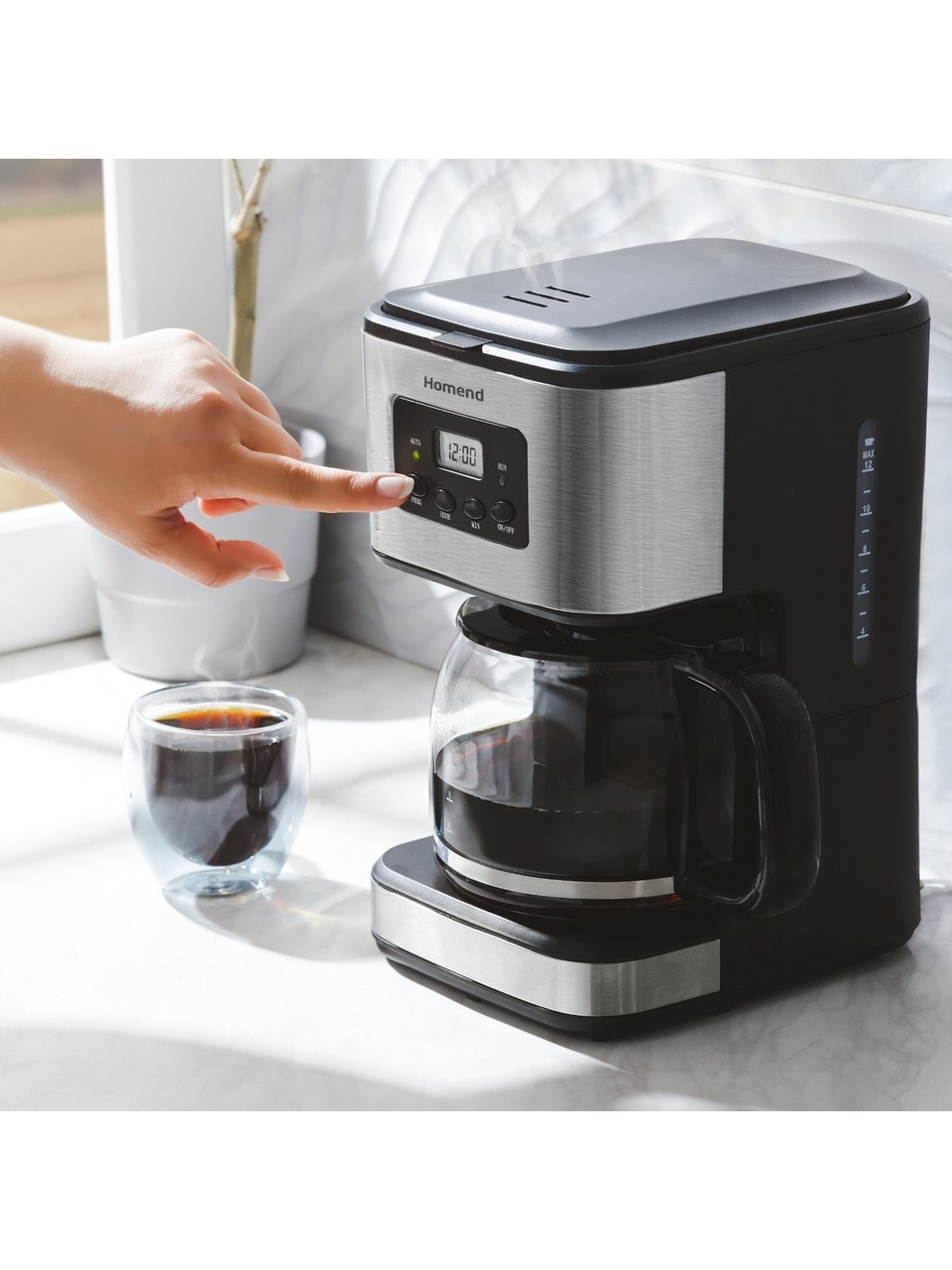 Homend Coffeebreak 5046h Otomatik Zaman Ayarlı XL (12 Fincan) Filtre Kahve Makinesi 