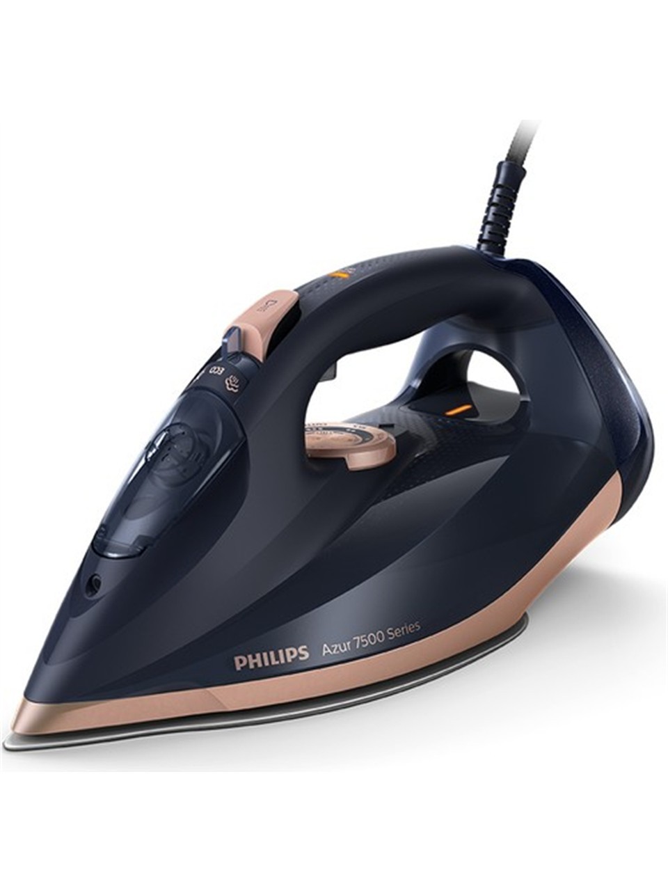 Philips 7500 Serisi Buharlı Ütü, DST7510/80, 3200W, 55g/dk Sürekli Buhar, SteamGlide Elite Taban, 260g Şok Buhar, Mavi/Altın Rengi, 300ml'lik Ekstra Geniş Su Haznesi, 
