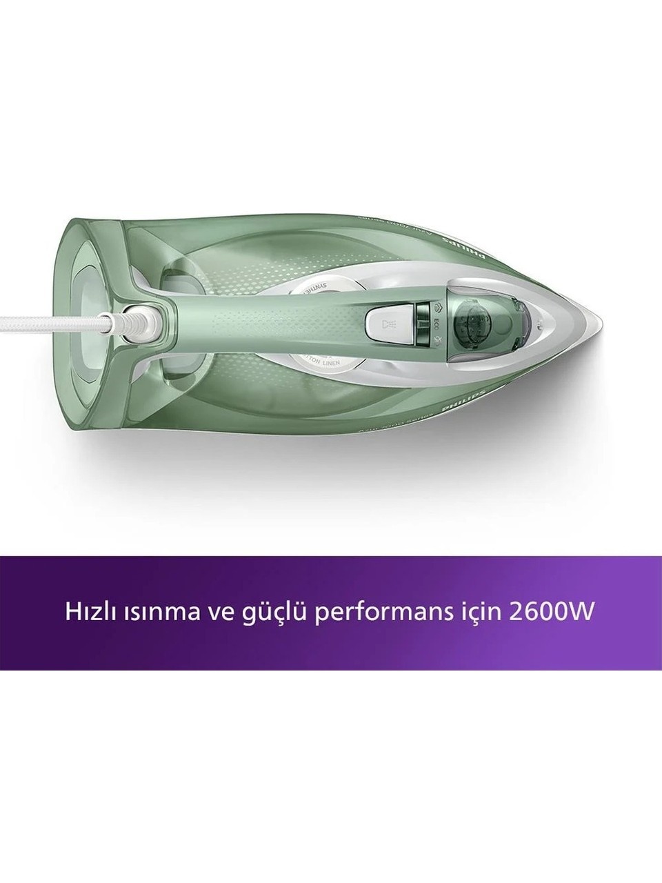 Philips 7000 Series Azur Buharlı Ütü DST7012/70 - 2600W Güç, 220g Buhar, Damlama Önleme Sistemi, SteamGlide Plus Taban, 300ml Su Haznesi