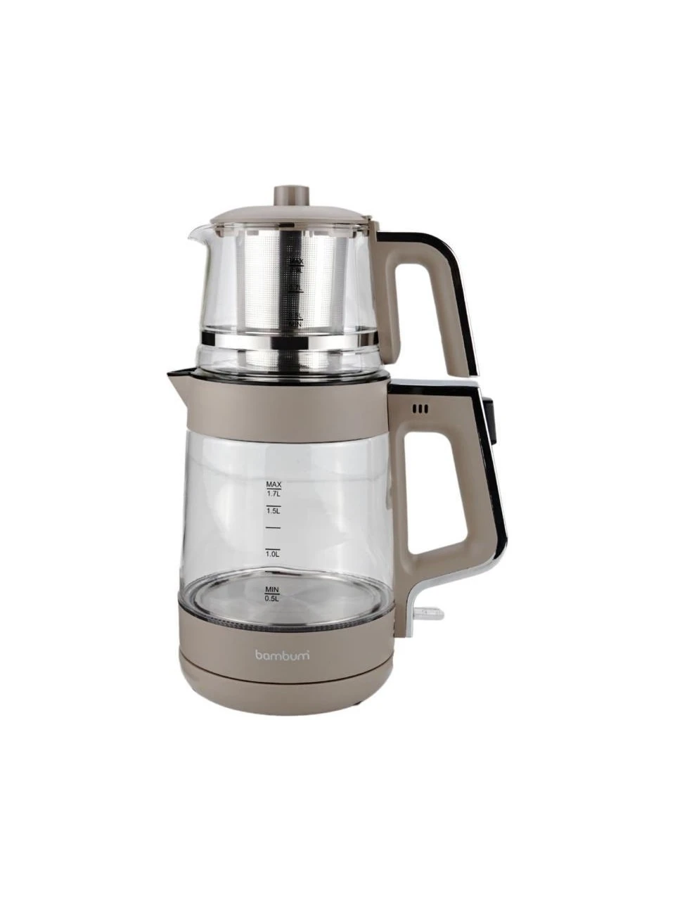 Bambum Zelda - Cam Hazneli Çay Makinesi Bej