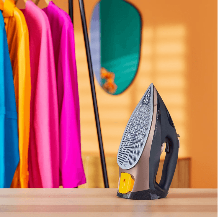 Philips 7500 Serisi Buharlı Ütü, DST7510/80, 3200W, 55g/dk Sürekli Buhar, SteamGlide Elite Taban, 260g Şok Buhar, Mavi/Altın Rengi, 300ml'lik Ekstra Geniş Su Haznesi, 