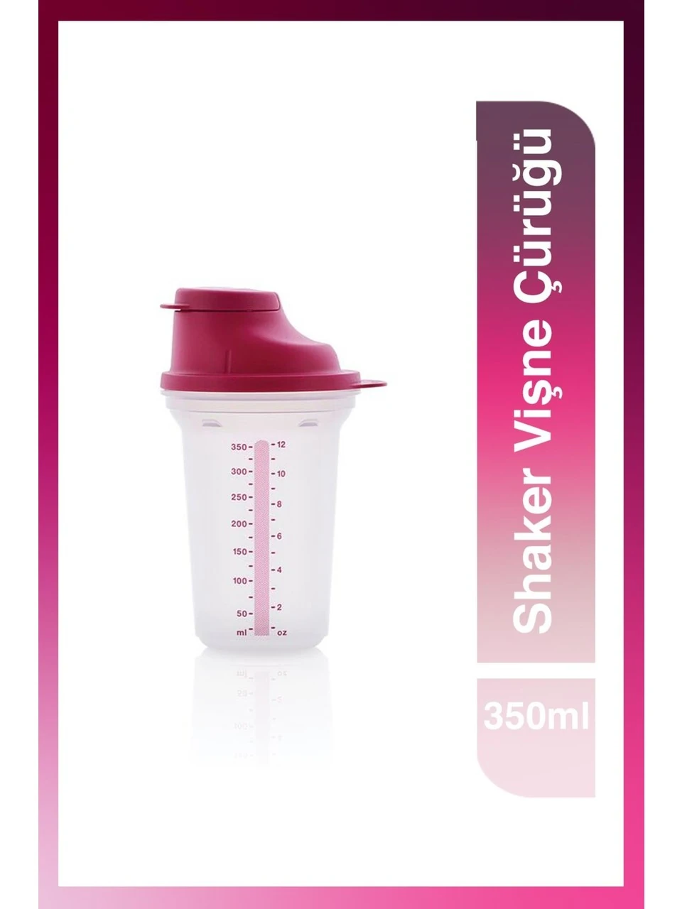 TUPPERWARE 350 ml Shaker Şek Şek VİŞNE