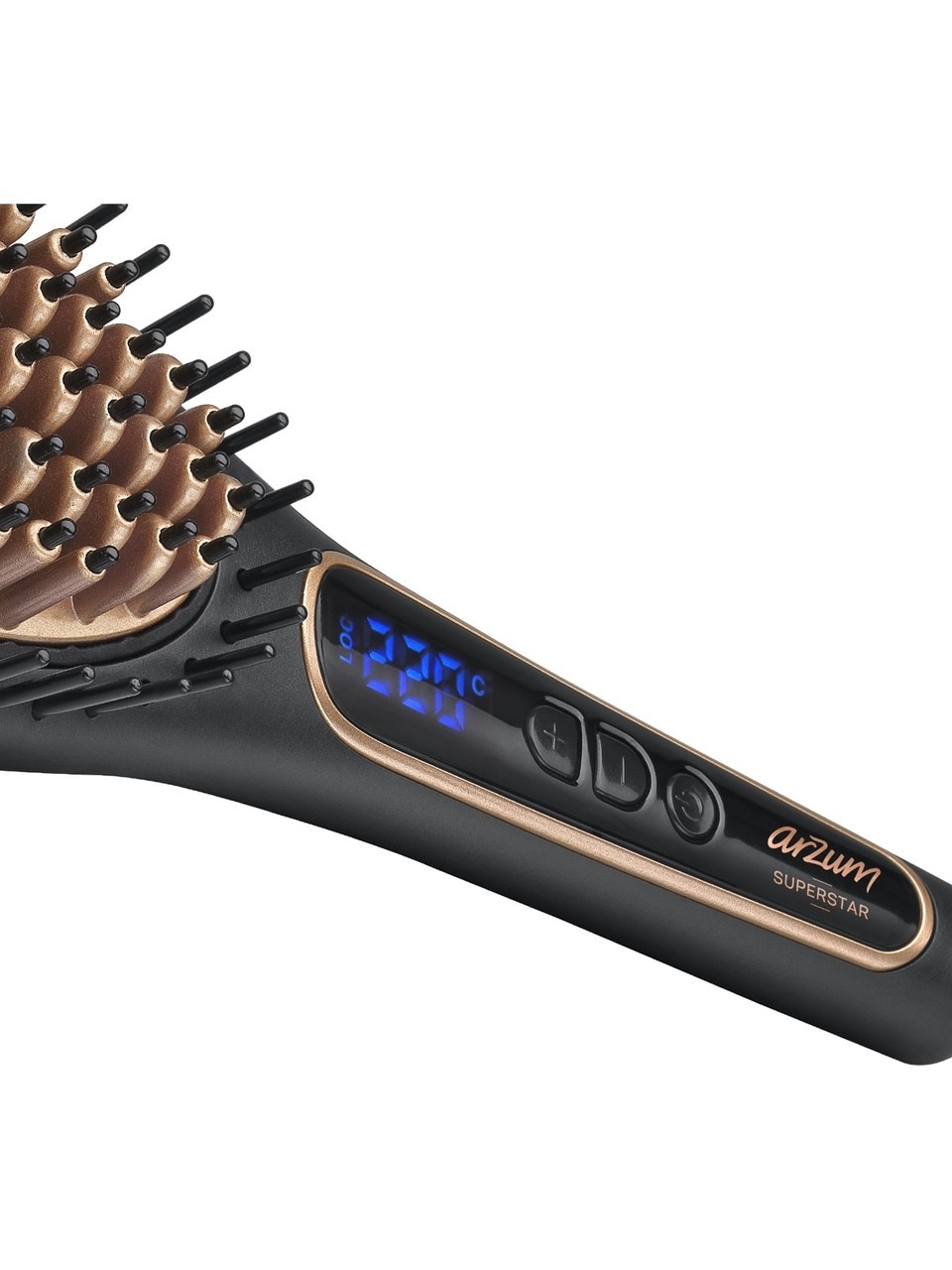 ARZUM Superstar Saç Düzleştirici Fırça - Siyah - AR5036