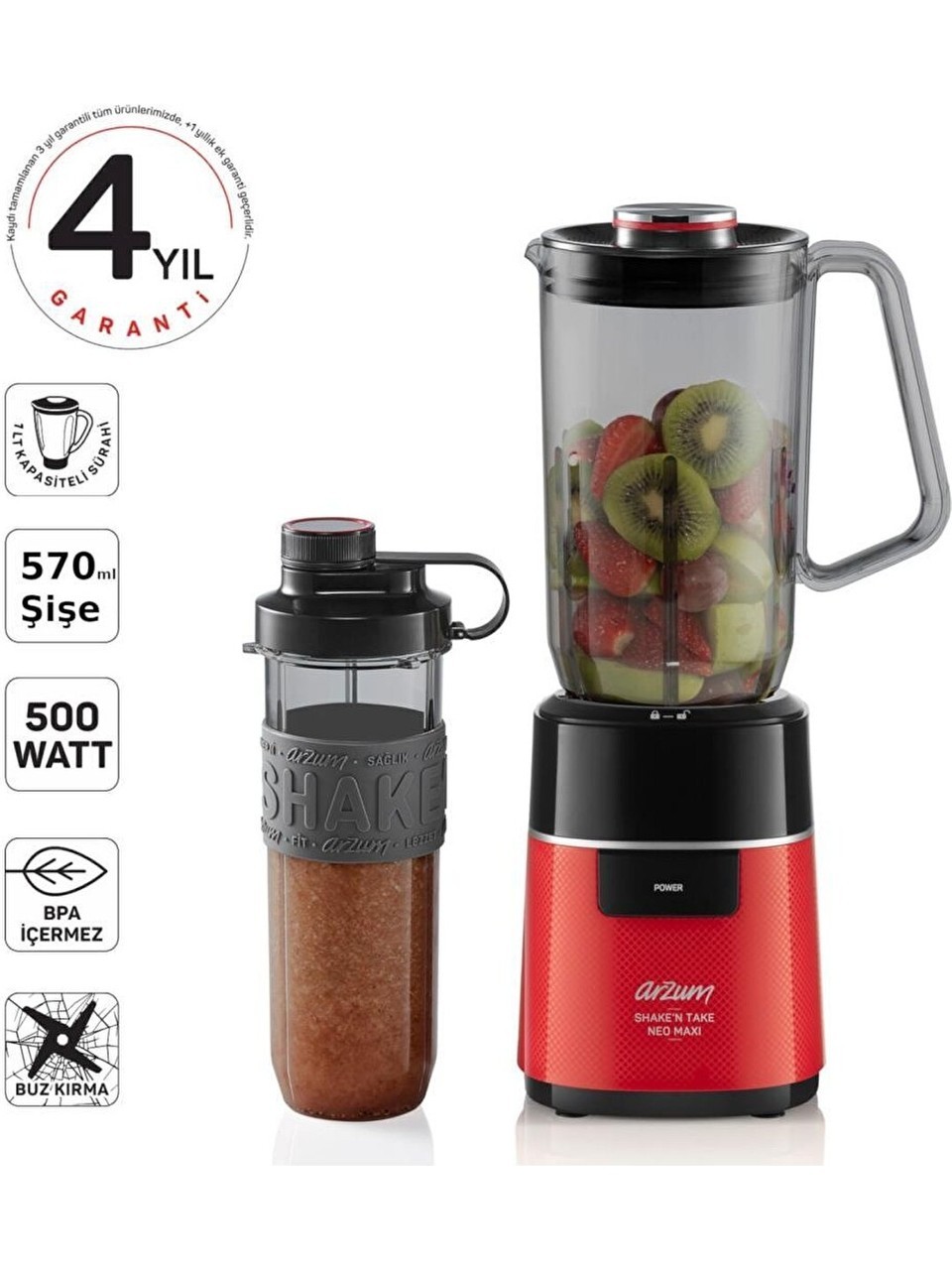 ARZUM Shake'n Take Neo Maxi Sürahi Blender - AR1174-K