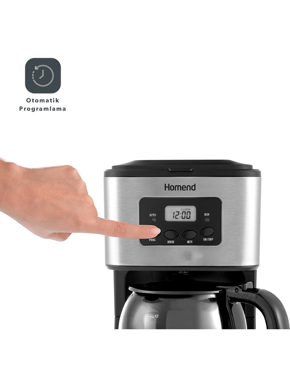 Homend Coffeebreak 5046h Otomatik Zaman Ayarlı XL (12 Fincan) Filtre Kahve Makinesi 