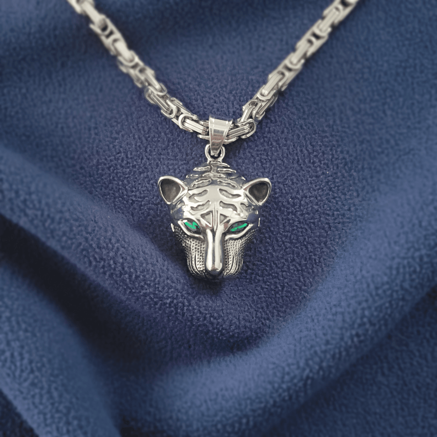 Tiger Head King Steel Necklace