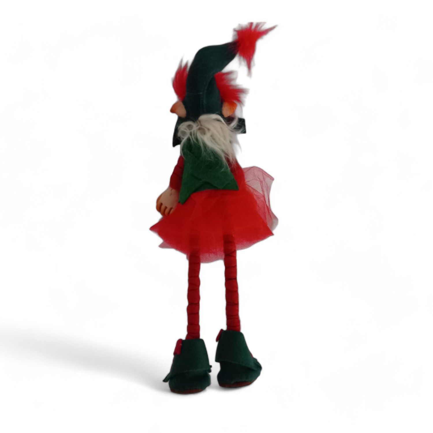 Colorful Short Haired Elf Doll with Green Vest