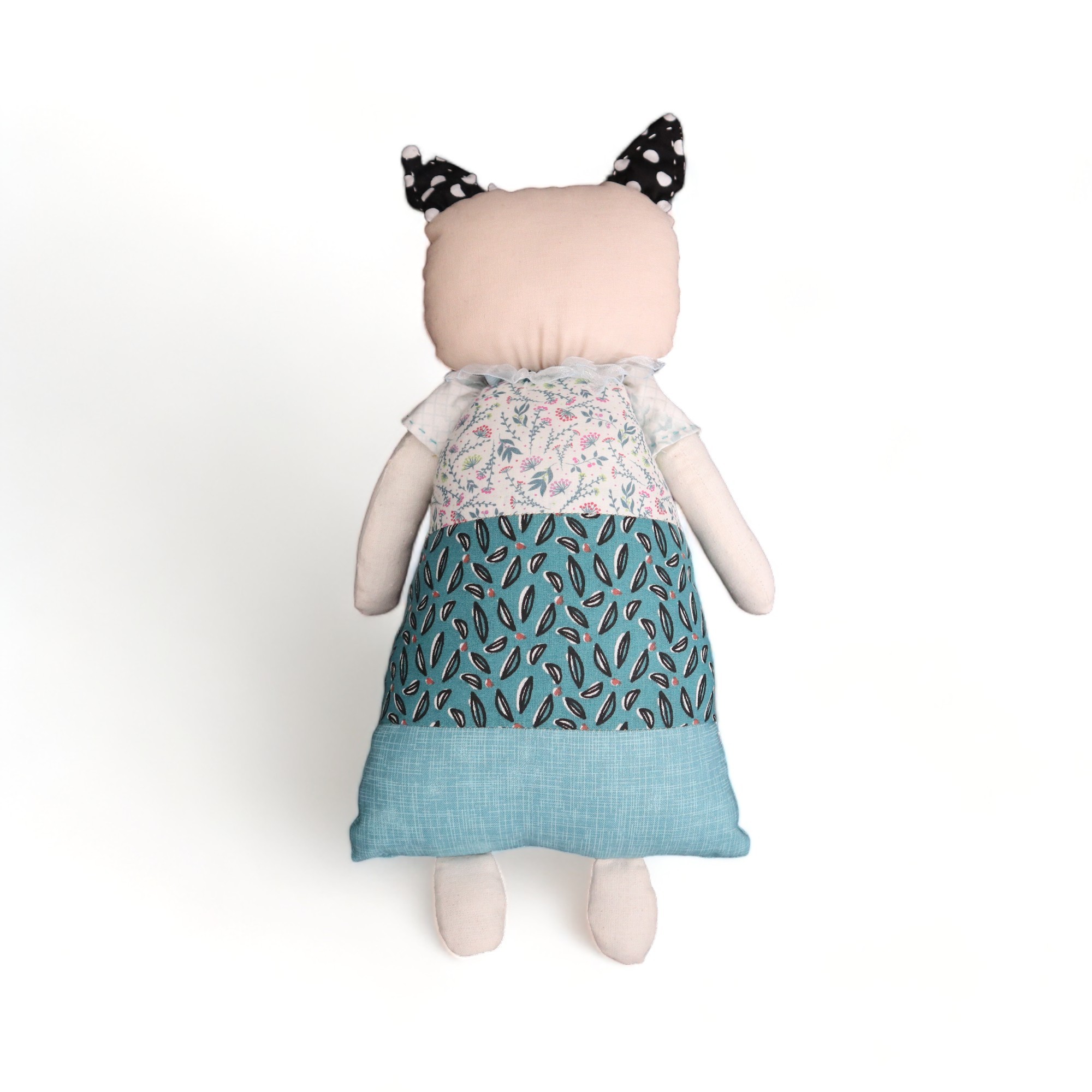 Cat Lady Patchwork Spotted Ear Doll