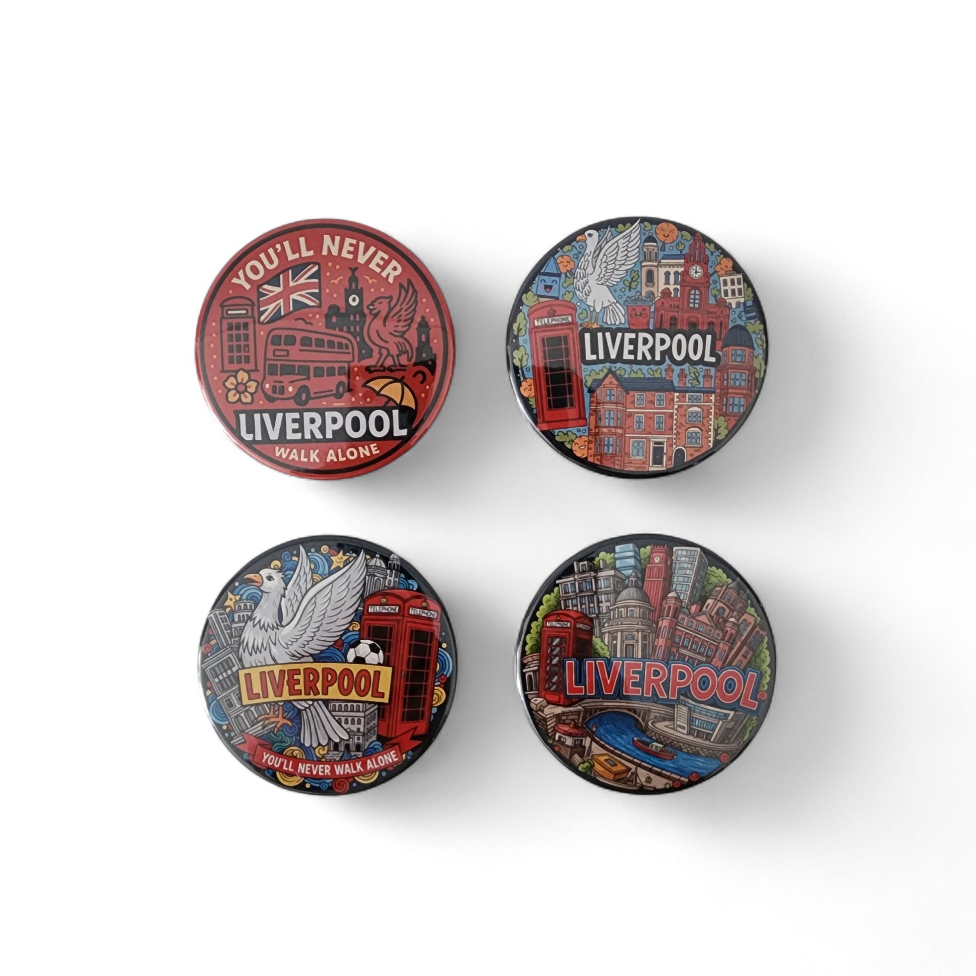 Liverpool Magnet Set 1 - 4'lü Buzdolabı Magnet Liverpool