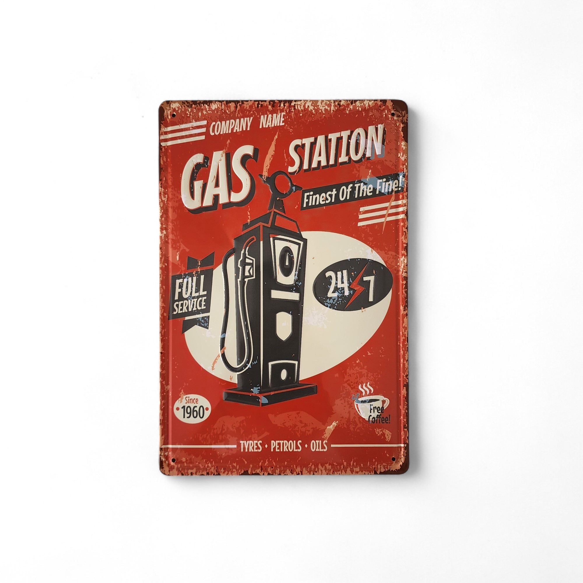 Metal Dekor Levha Gas Station