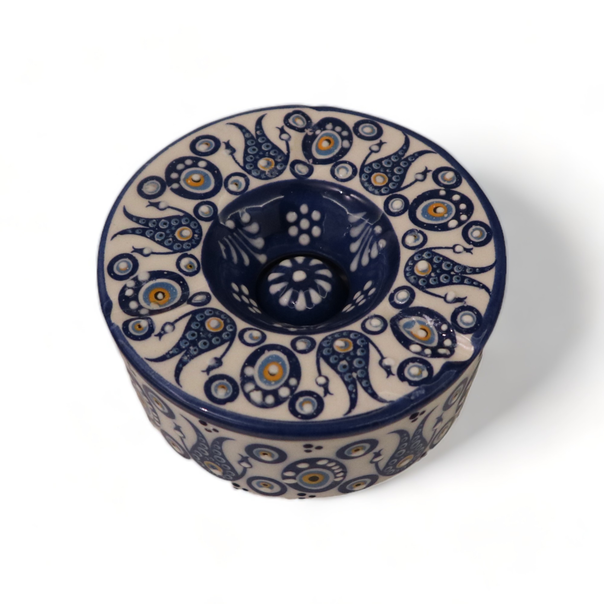 Evil Eye Patterned Ashtray with Lid