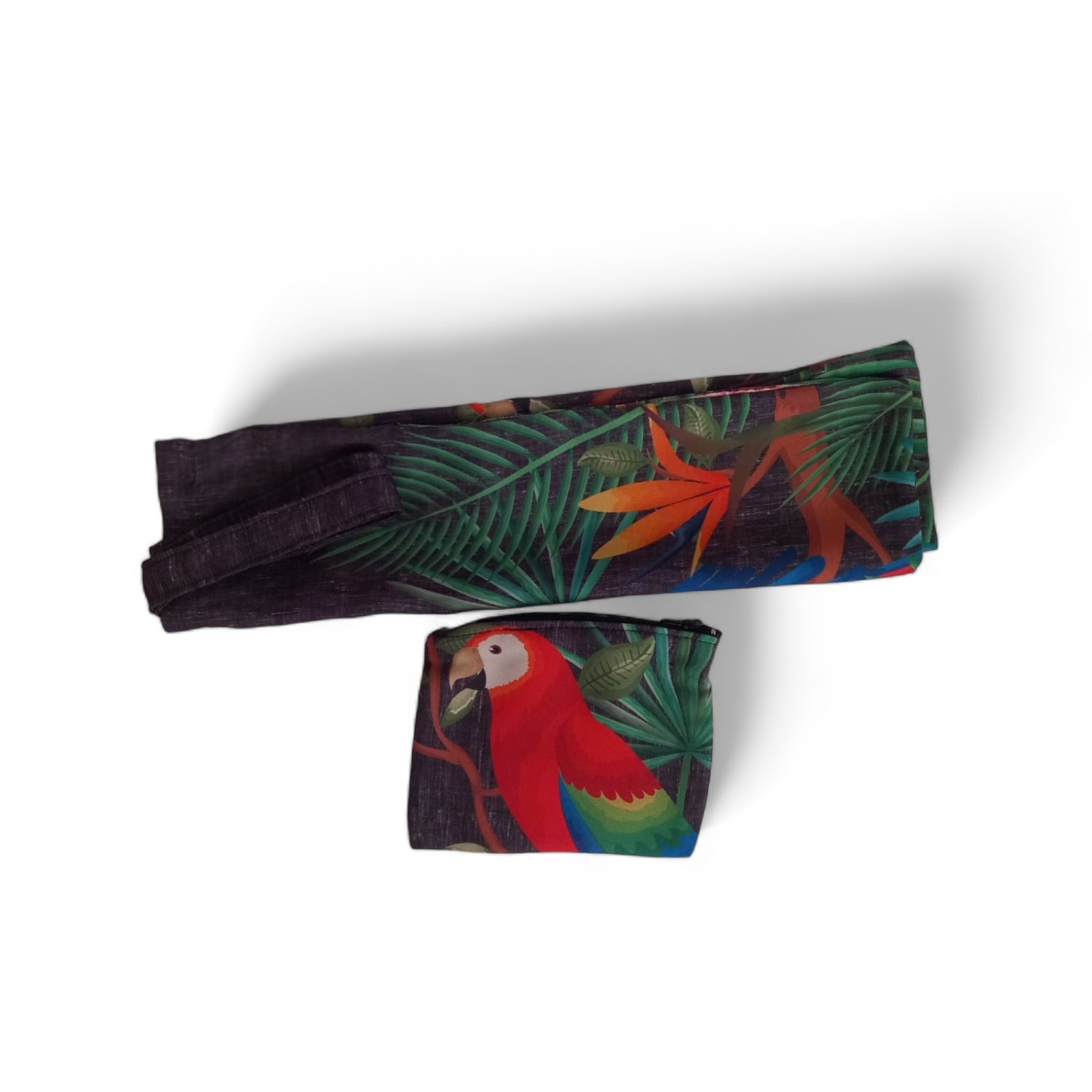 Multipurpose Shopping & Beach Bag with Parrot Pattern