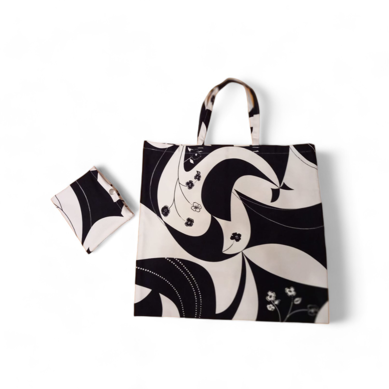 Multipurpose Shopping & Beach Bag Black White