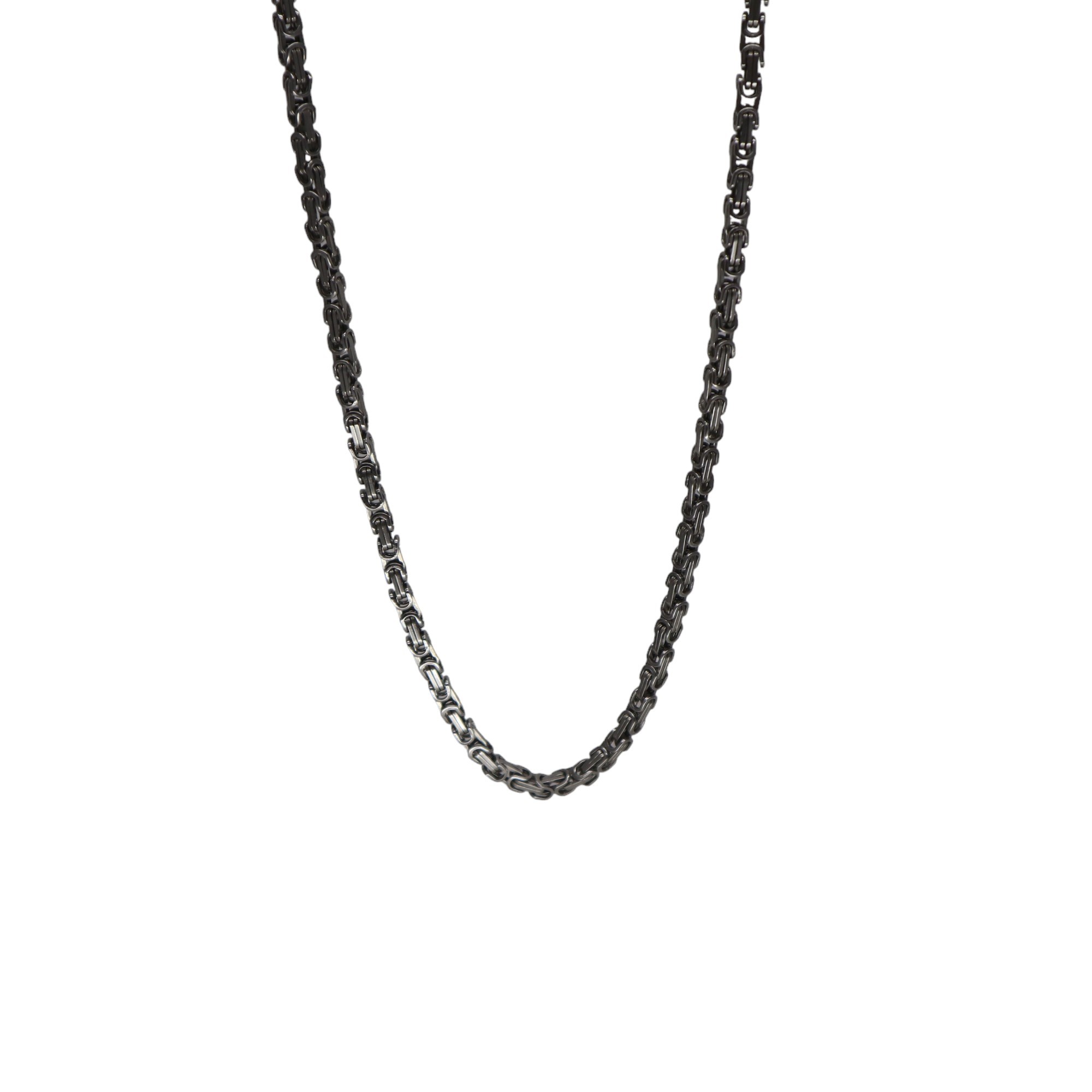 Men's Steel Silver Color King Chain 60 cm