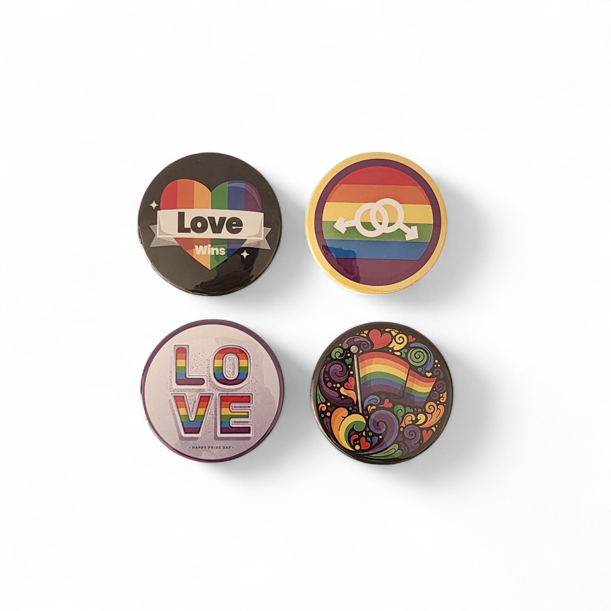 LGBT Rozet Set 1 - 4'lü LGBT Rozet