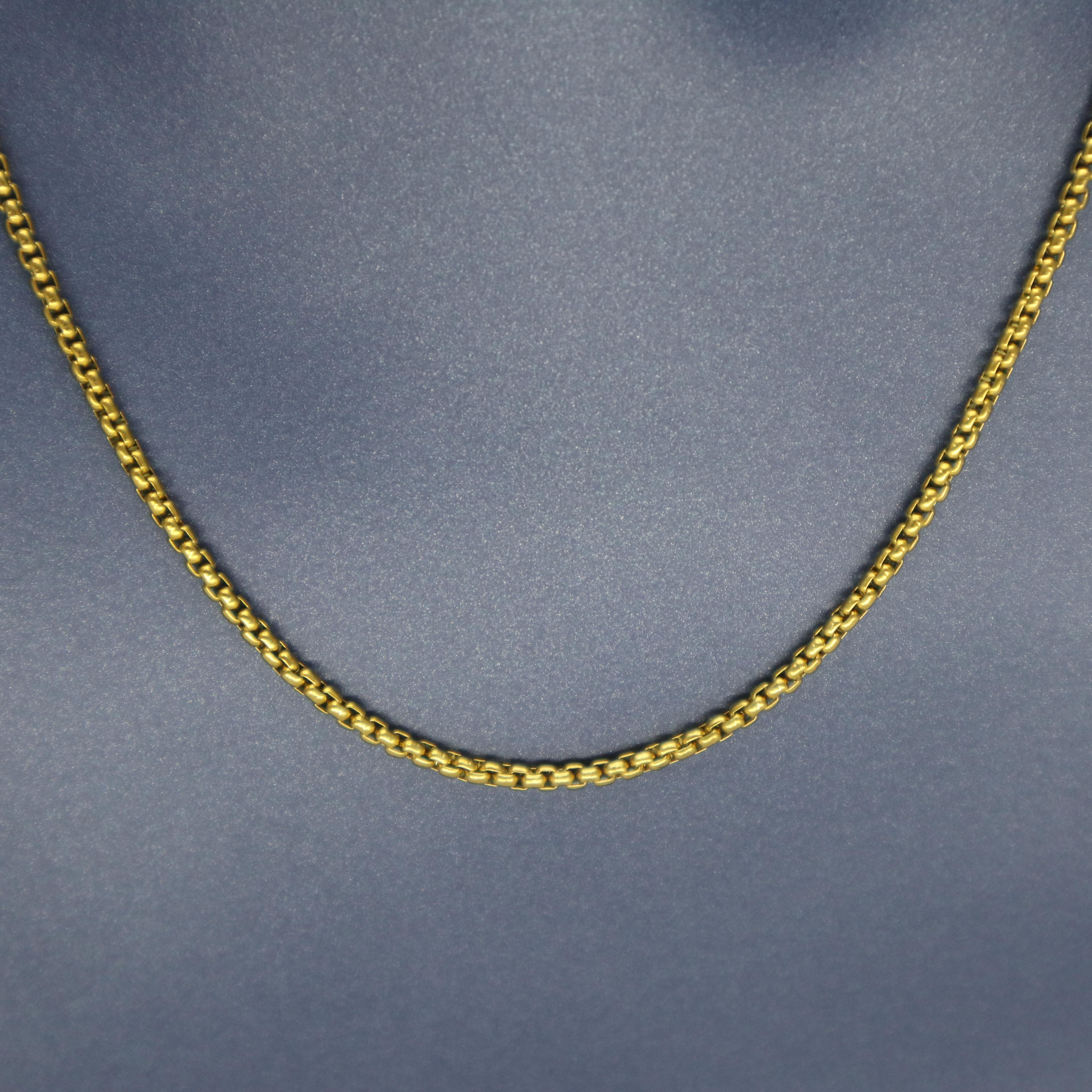 Hedea 2 mm Gold Women's Steel Necklace 60 cm