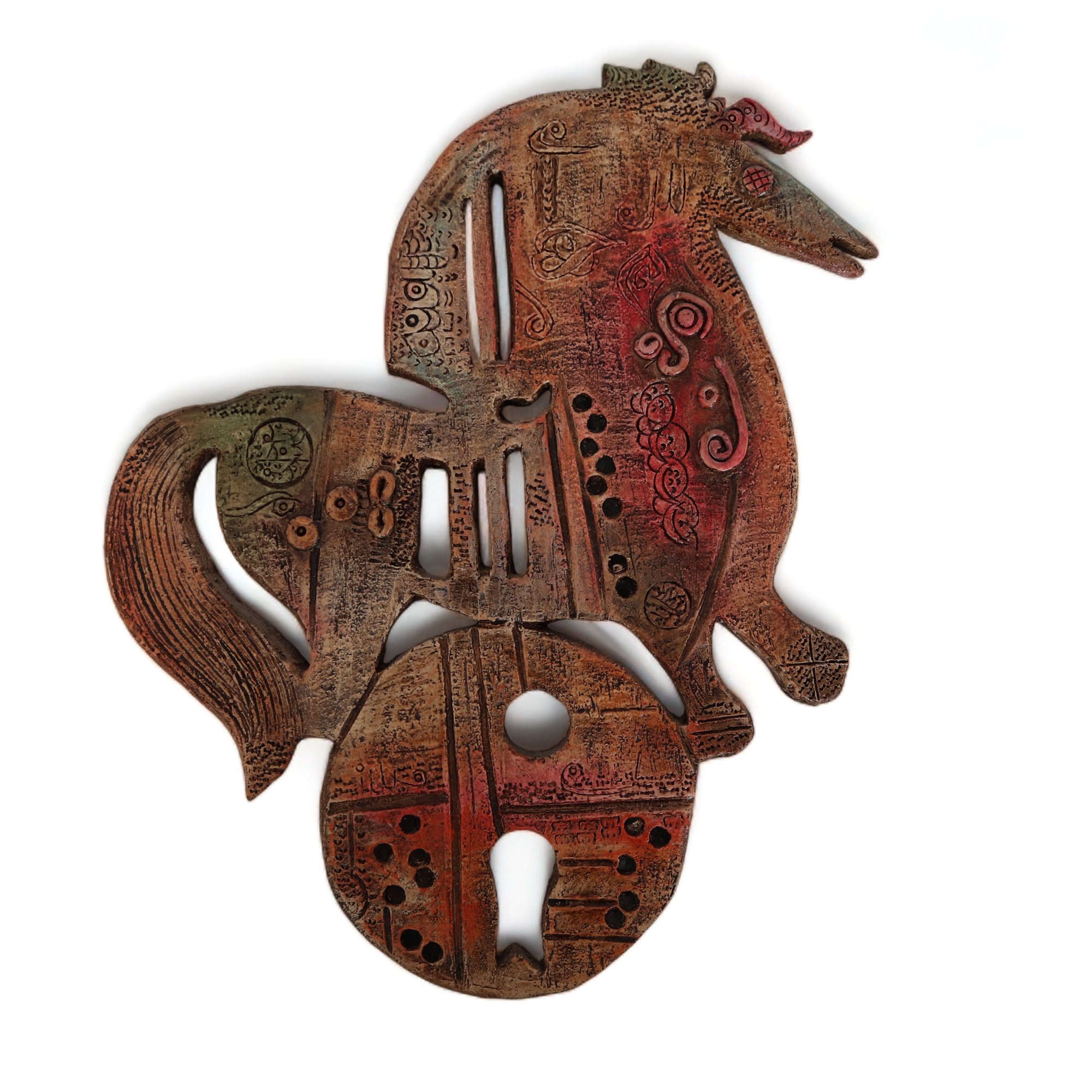 Mystical Age Horse Ceramic Wall Statue