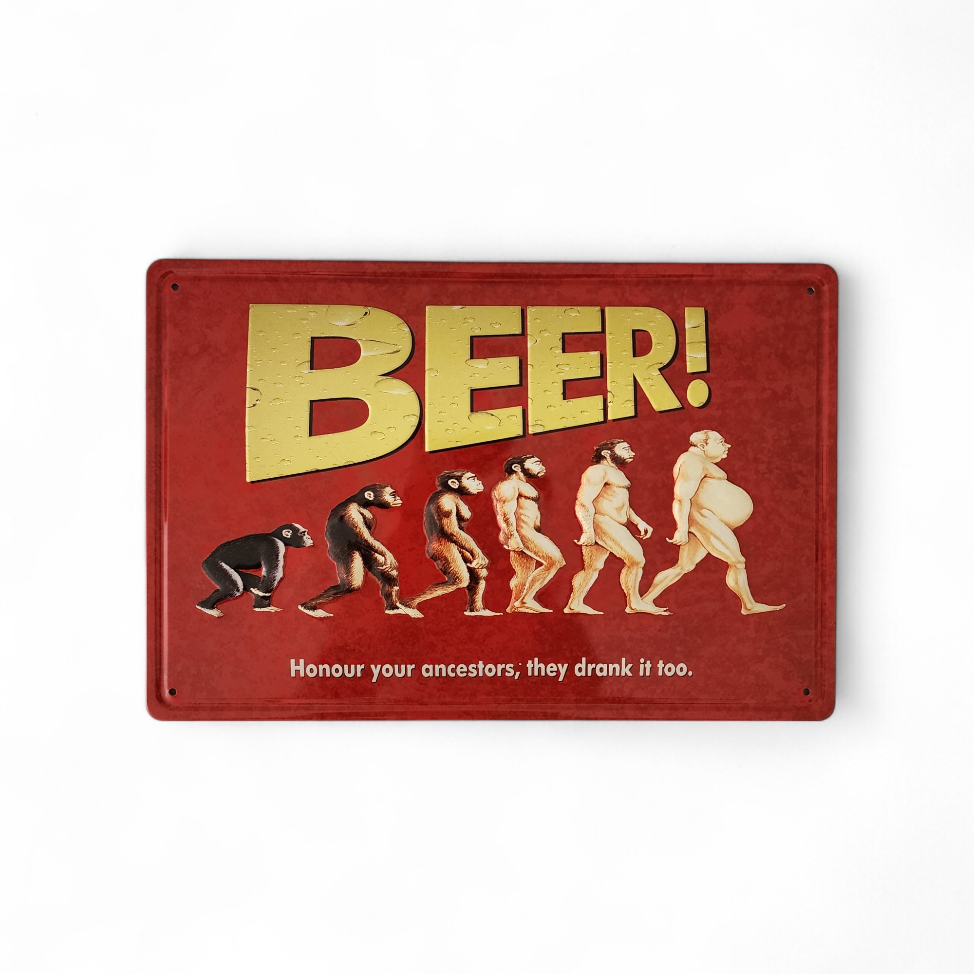 Metal Dekor Levha Evolution Of Beer