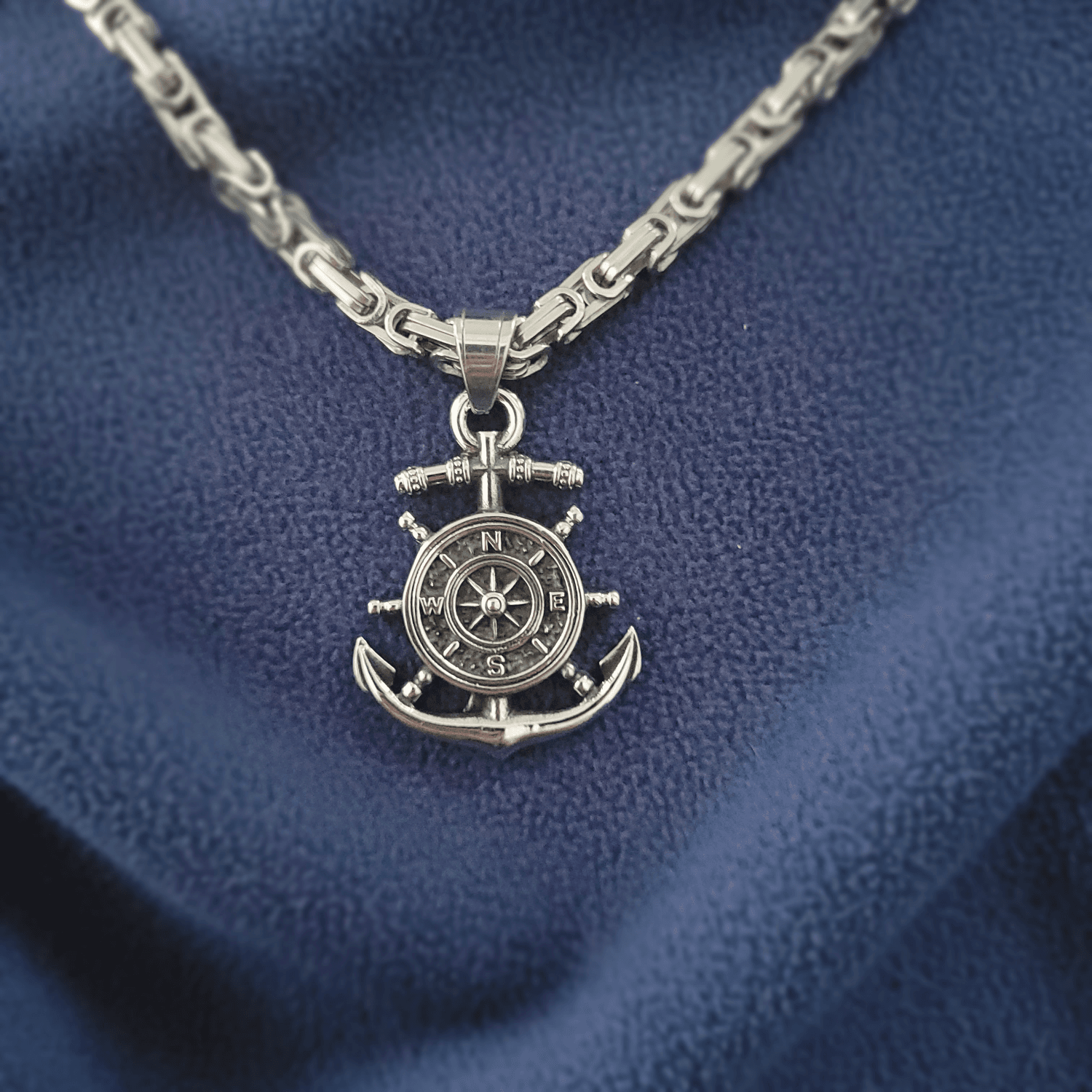 Sailor Anchor Steel Necklace