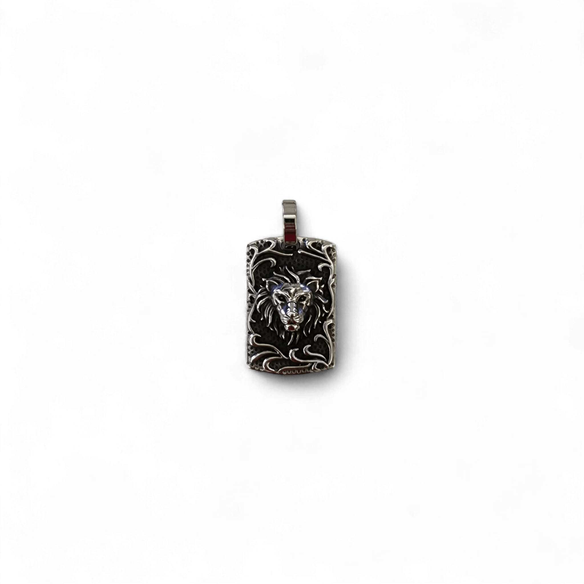 Büyük Aslan Başı Çelik Kolye Ucu