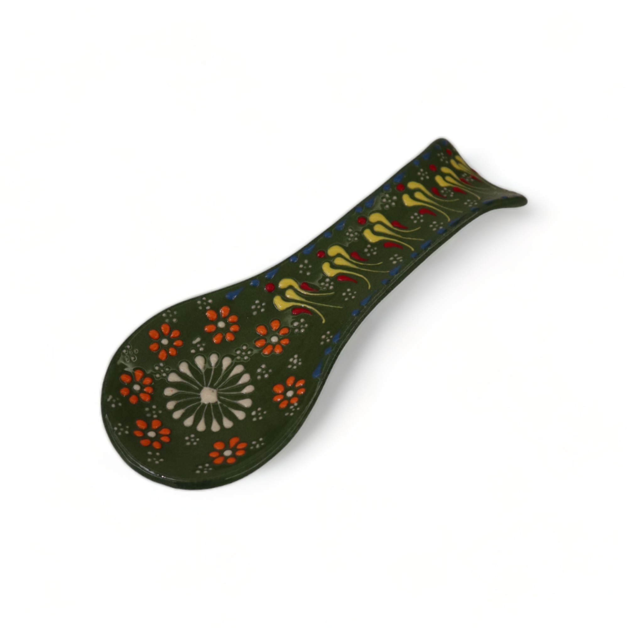 Tile Spoon Holder Green