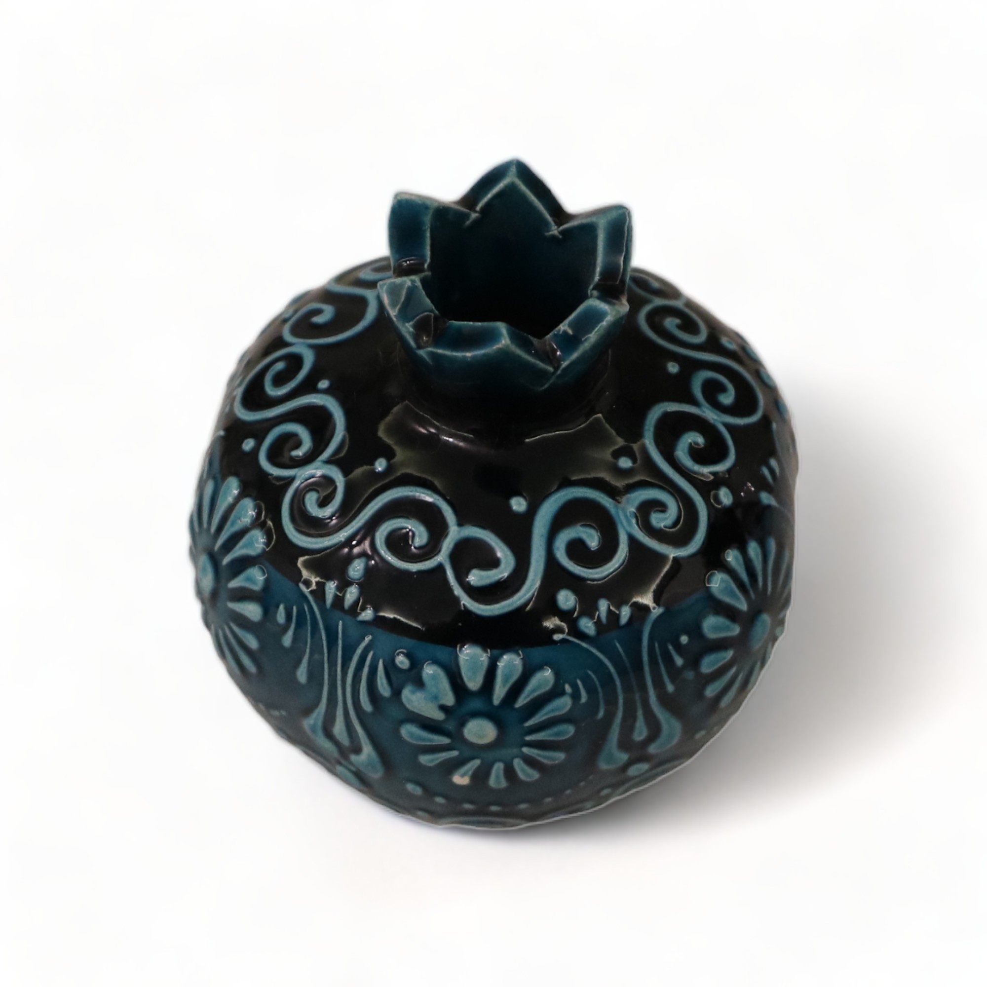 Tile Turquoise Pomegranate Desktop Ornament 10x10 cm