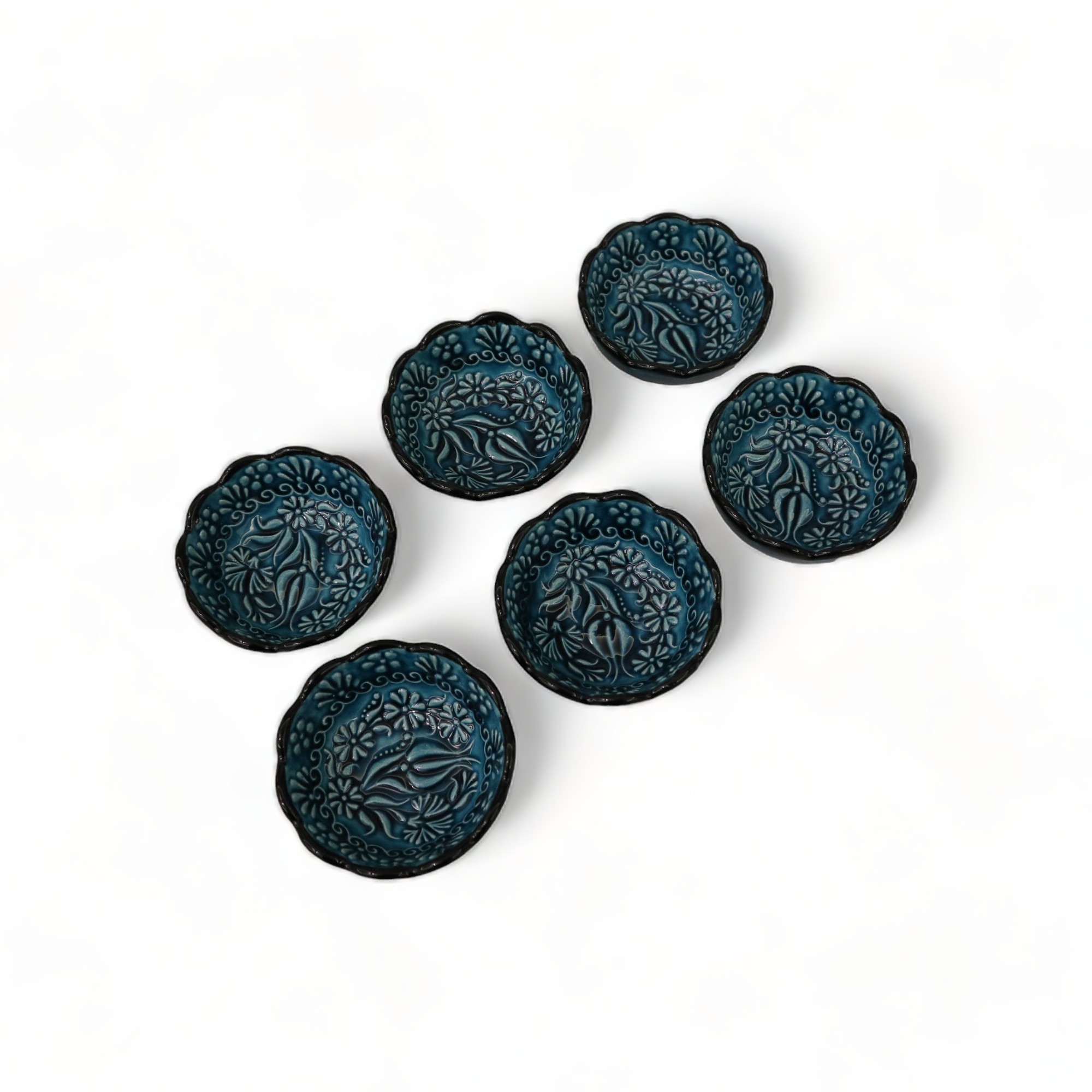 Six-Pack Turquoise Tile Blue Cap 6x1