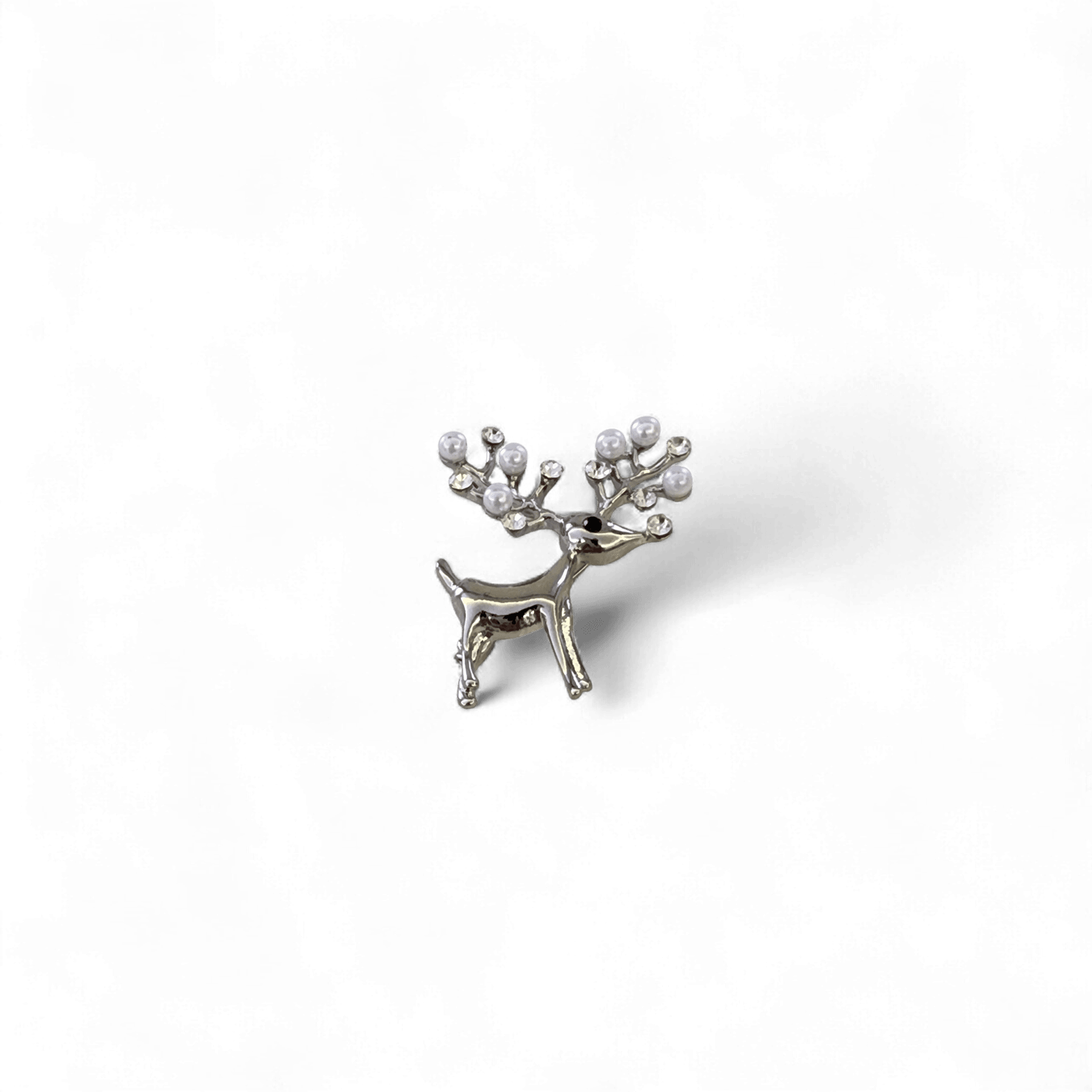 Ren Geyiği Broş Rodyum Kaplama