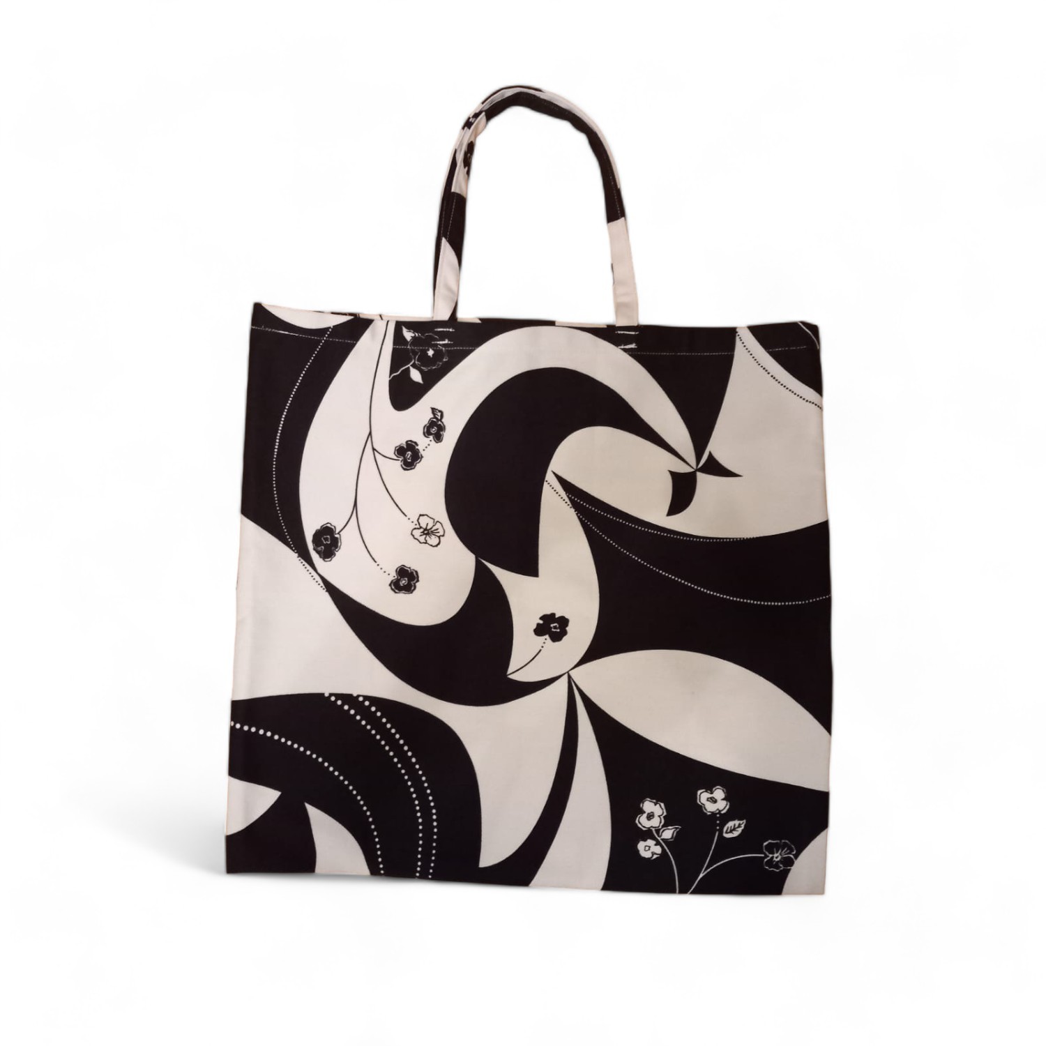 Multipurpose Shopping & Beach Bag Black White