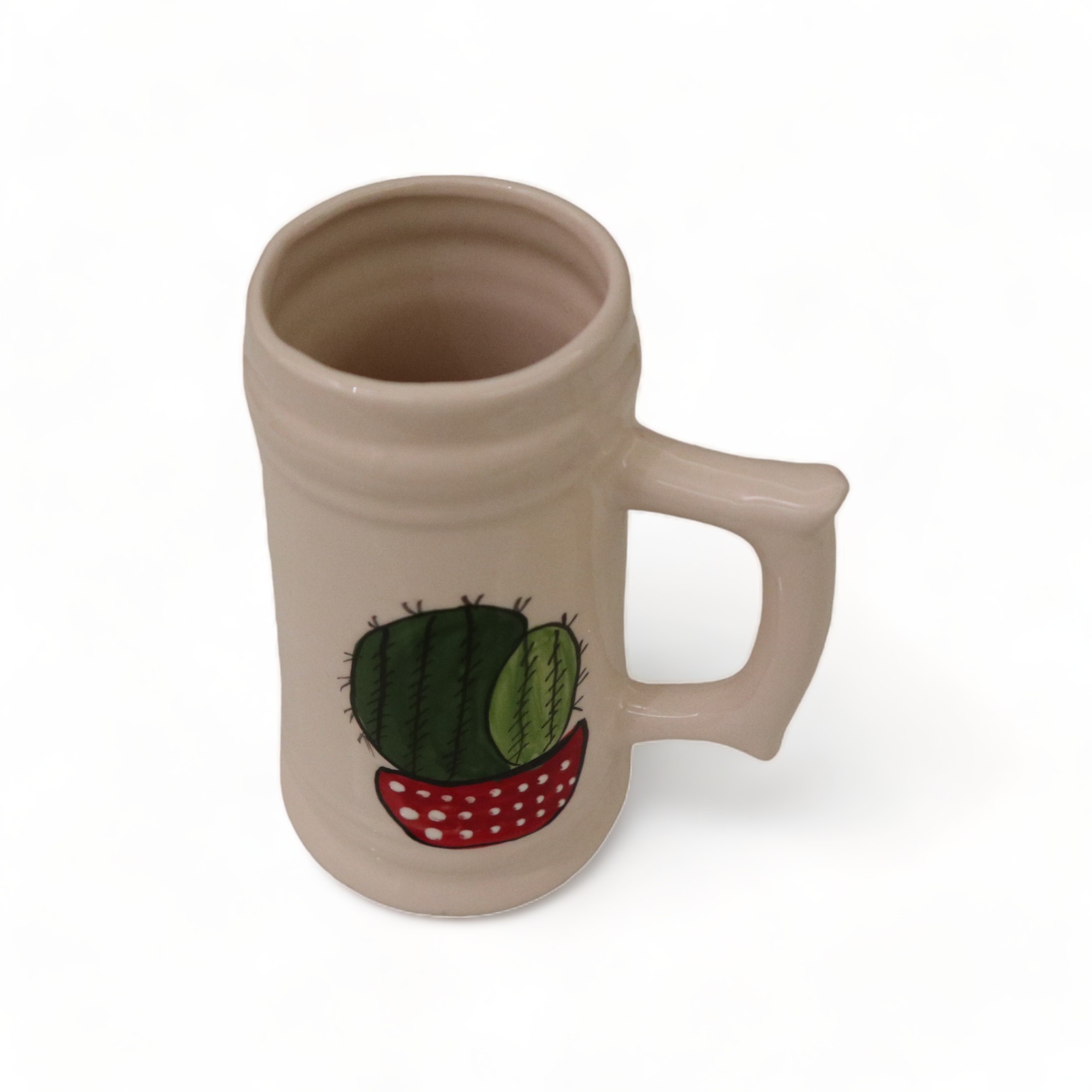 Cactus Pattern Hand-painted Extra Large Mug