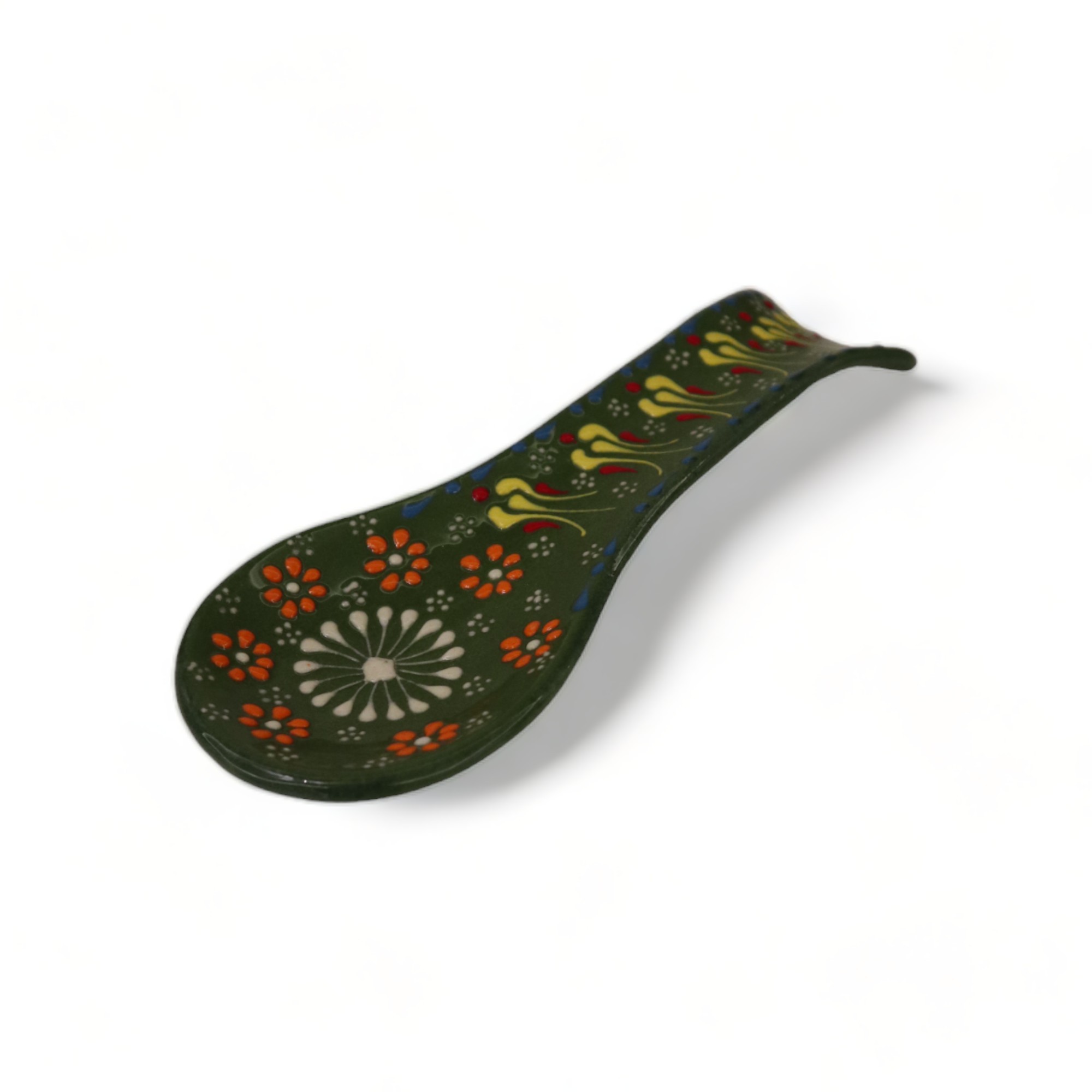 Tile Spoon Holder Green