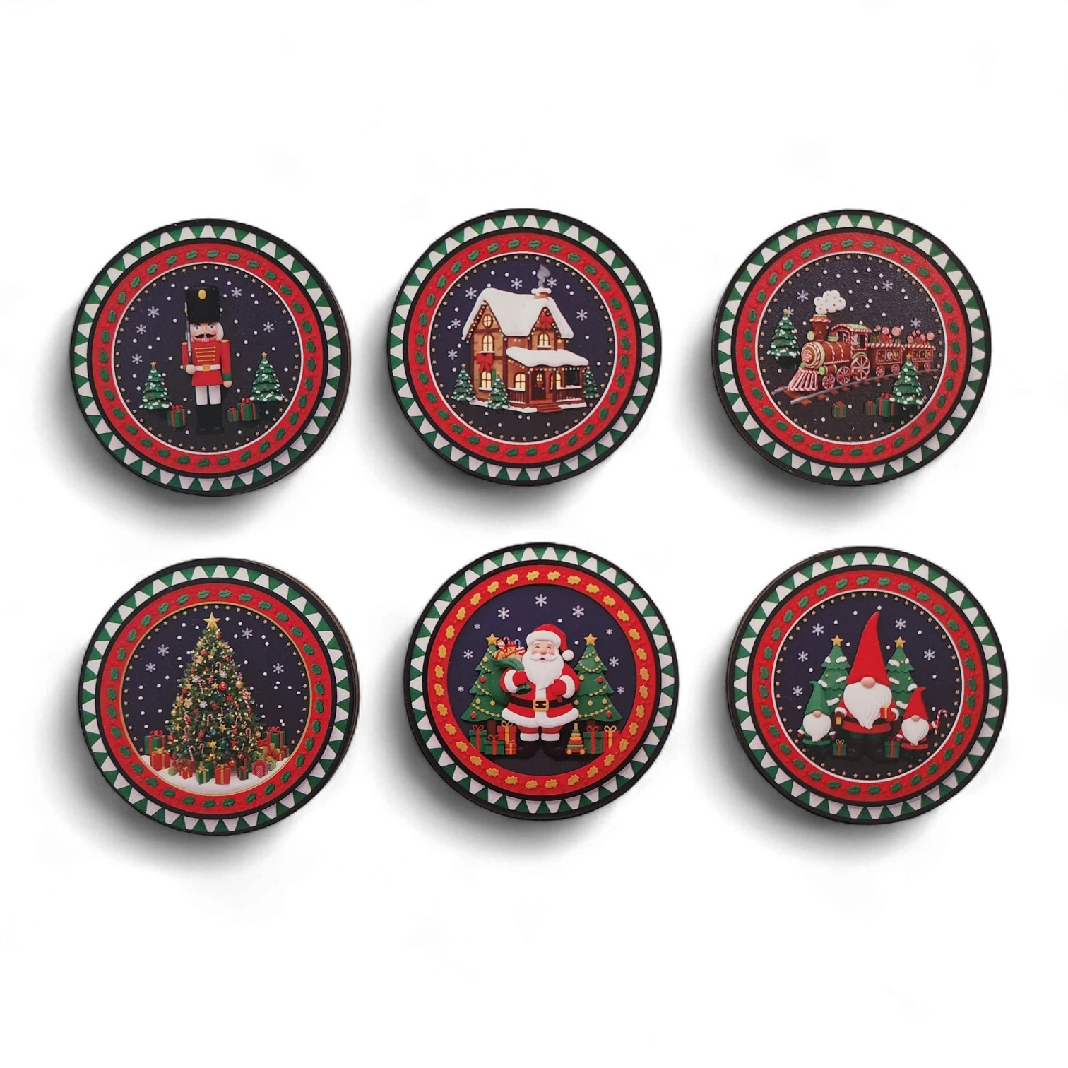 Yılbaşı Bardak Altlığı 6 Adet