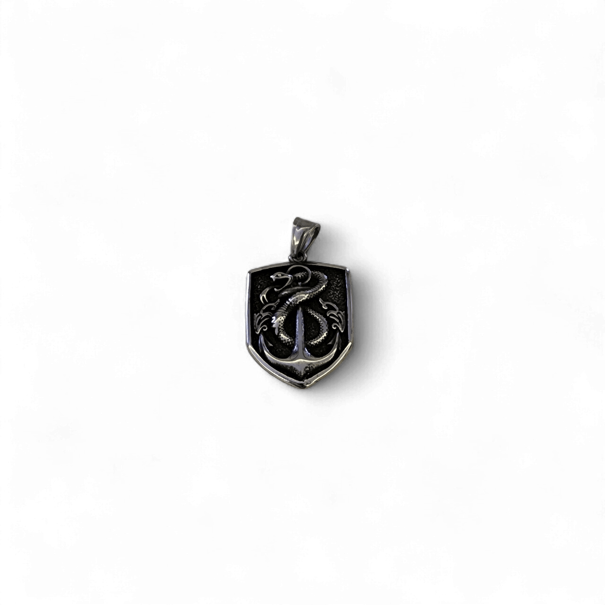 Yılanlı Denizci Çelik Kolye Ucu