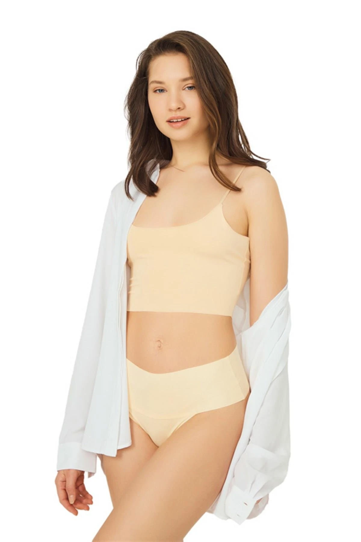 Basic Lazer Kesim Esnek İz Yapmayan Yüksek Bel Tanga Külot