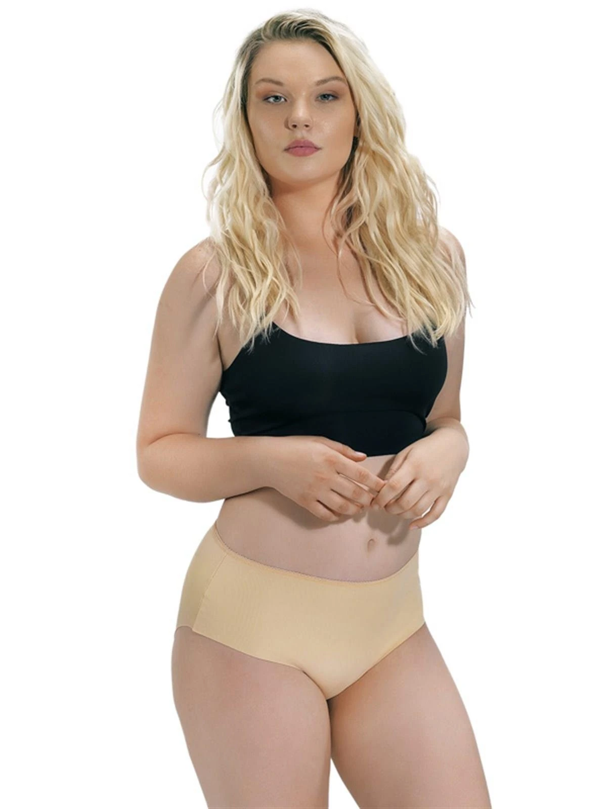 Basic Yüksek Bel Büyük Beden Kadın Lazer Külot