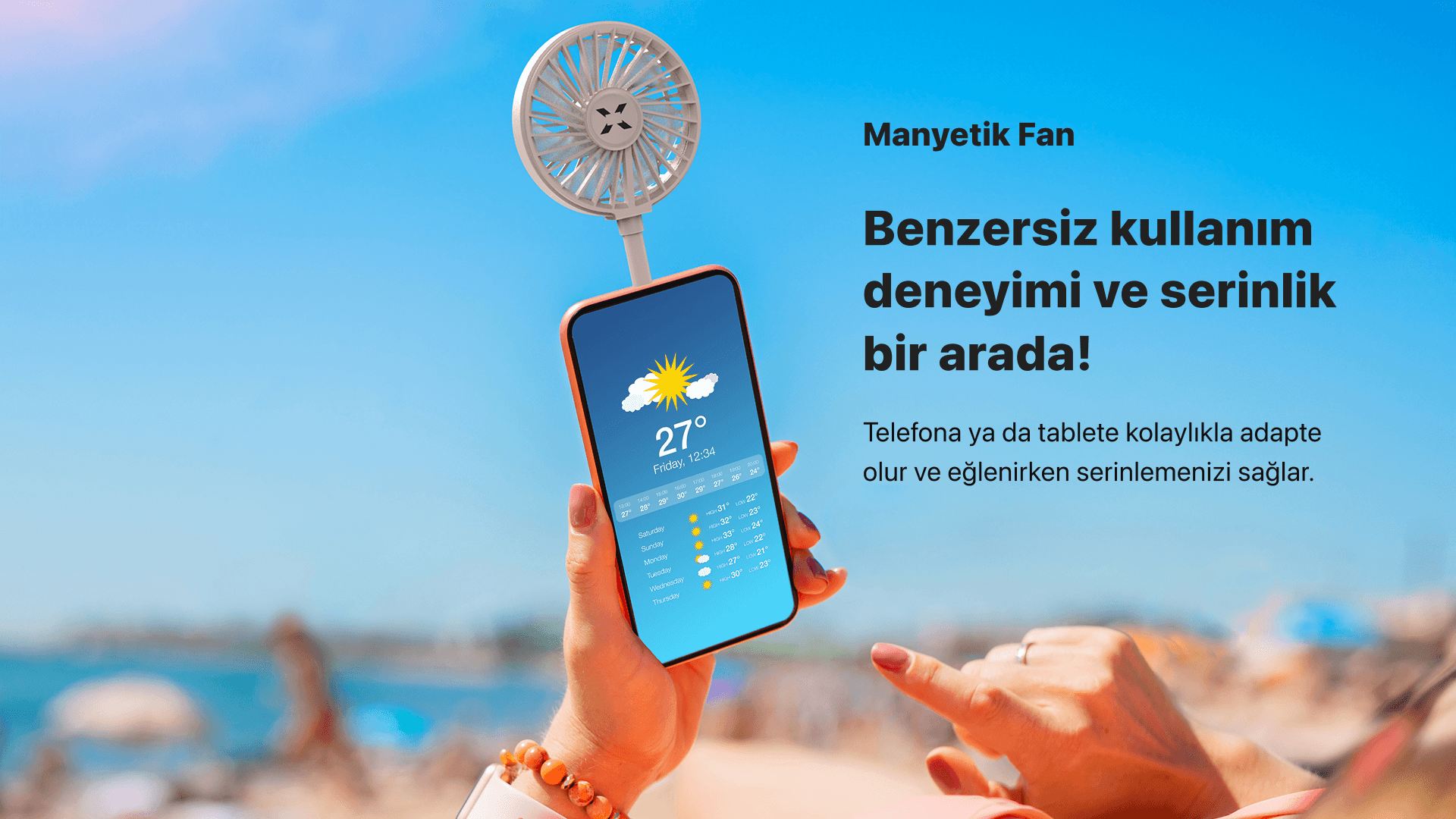 Manyetik Fan Beyaz