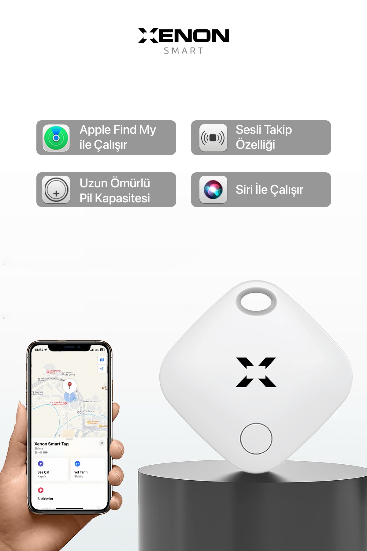 Smart Tag Akıllı Takip Cihazı (Apple Lisanslı)