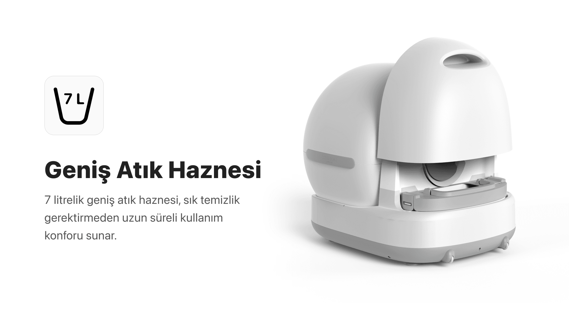 [Ön sipariş] Akıllı Otomatik Kedi Tuvaleti Kameralı